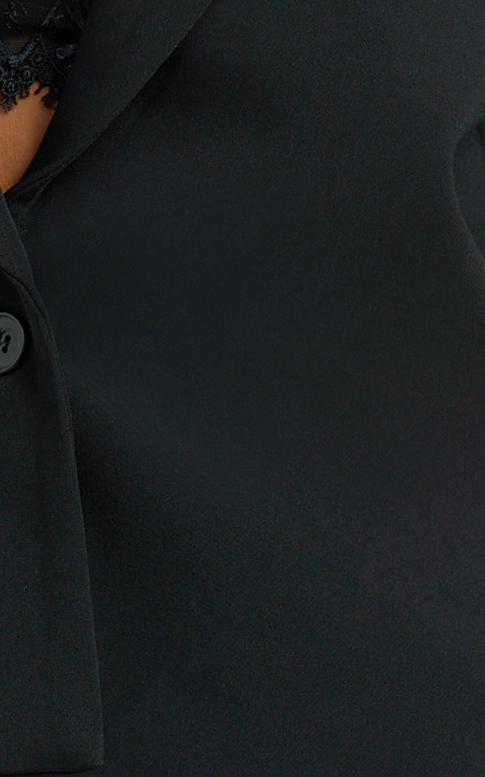 Remy Blazer - Oversized Boxy Short Blazer in Black