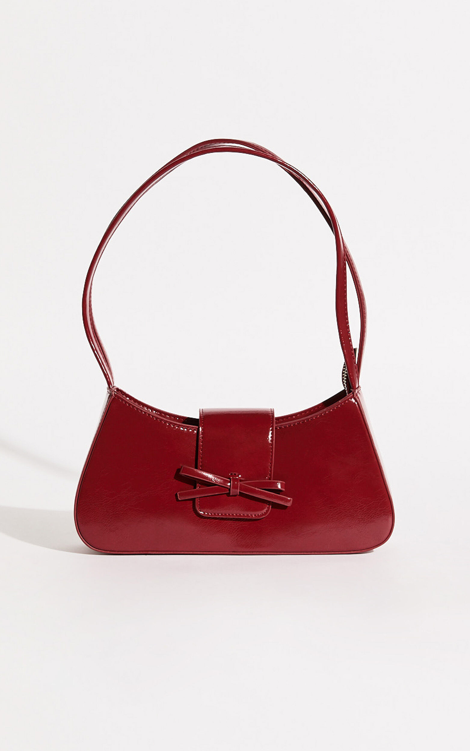 Venice Bag - PU Shoulder Bag in Red Cherry
