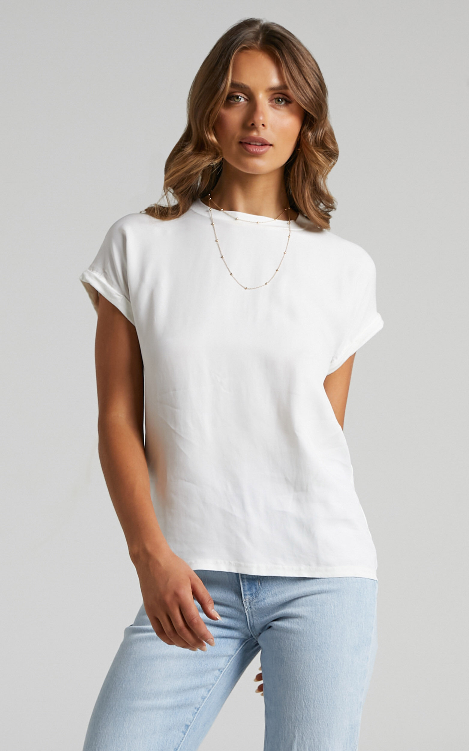 Tinaya Top - Raglan Shell Top in White