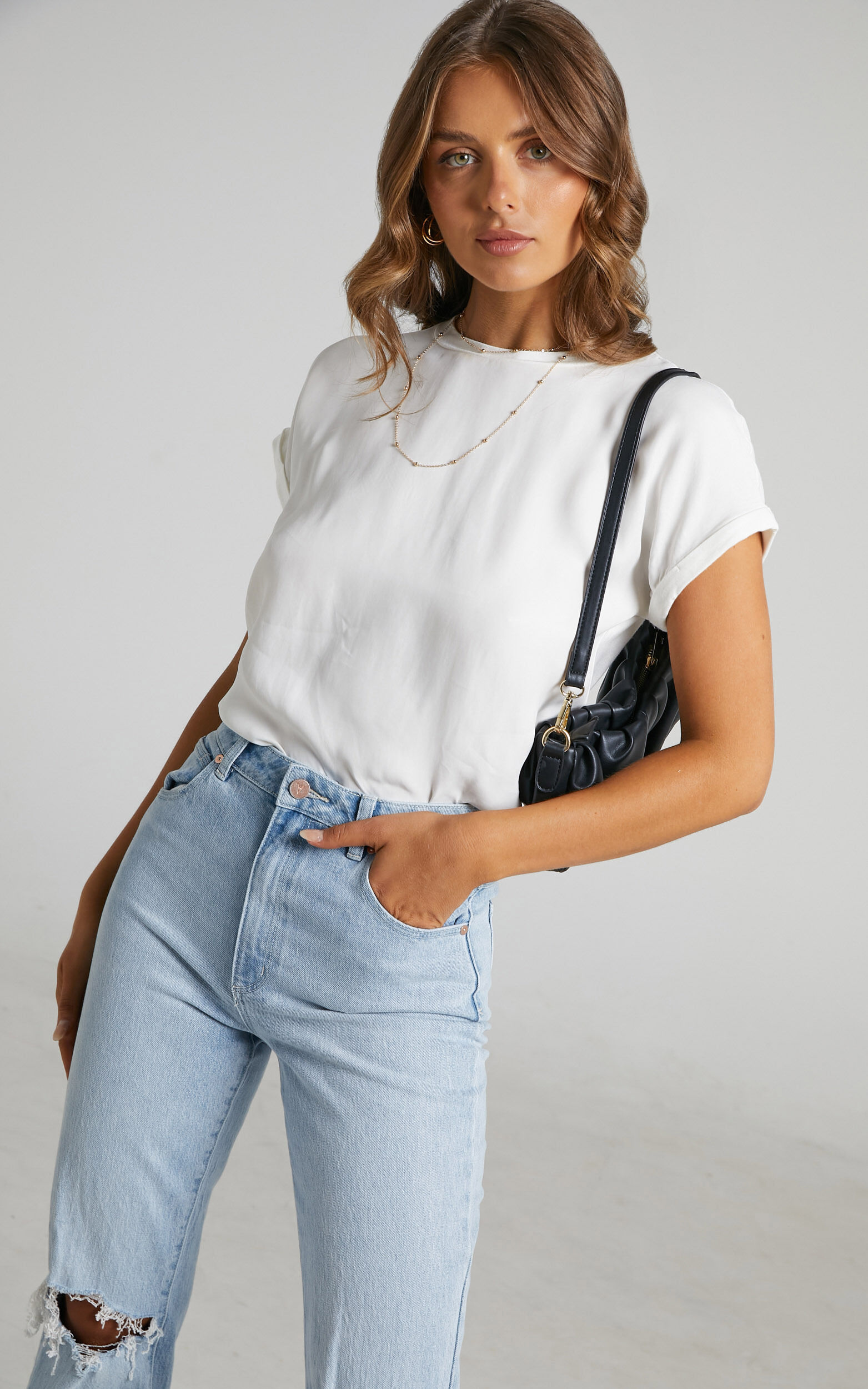 Tinaya Top - Raglan Shell Top in White