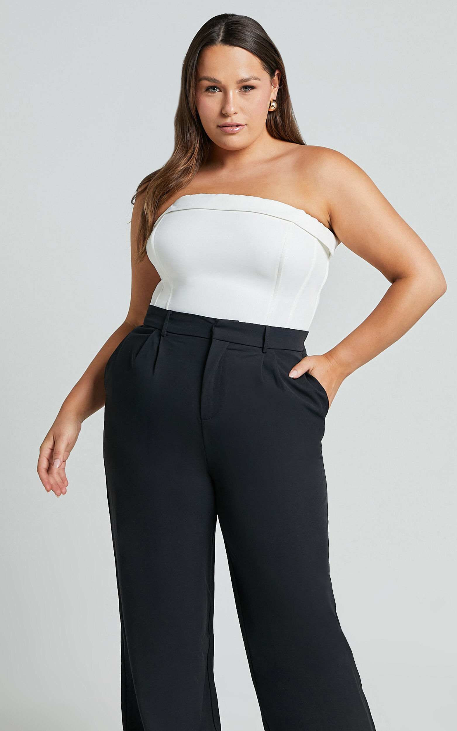 Lorcan Pants - High Waisted Tailored Pants in Black