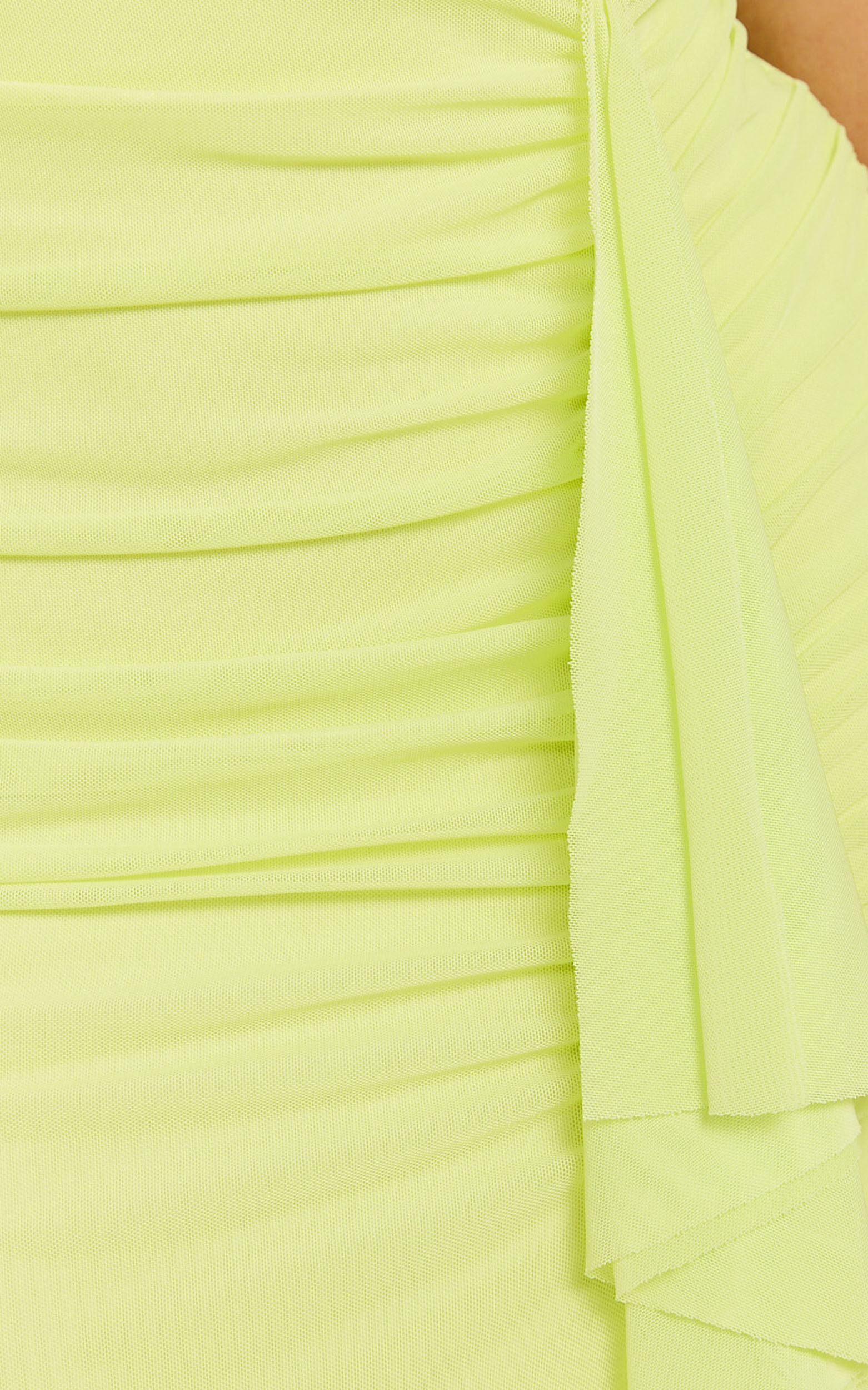 Silvana Maxi Dress - Halter Ruched Side Split Dress in Citrus