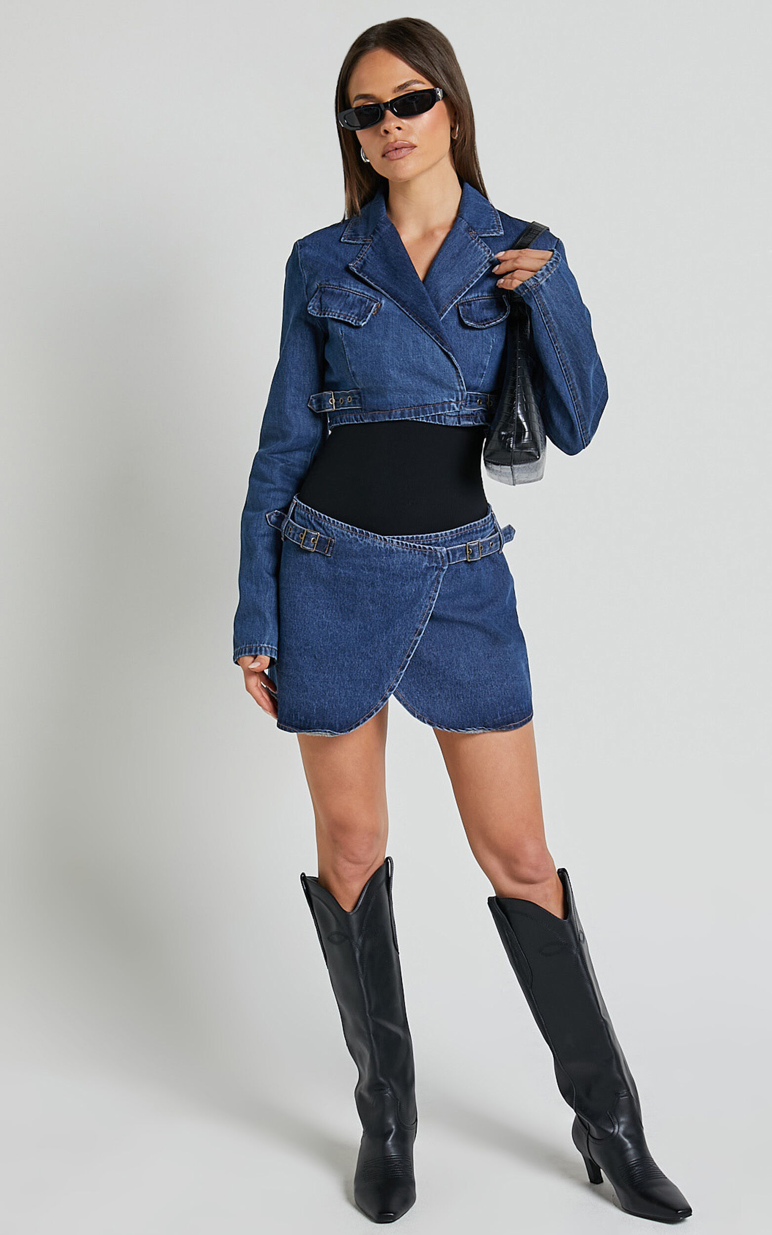 Lioness - Anja Crop in Dark Denim