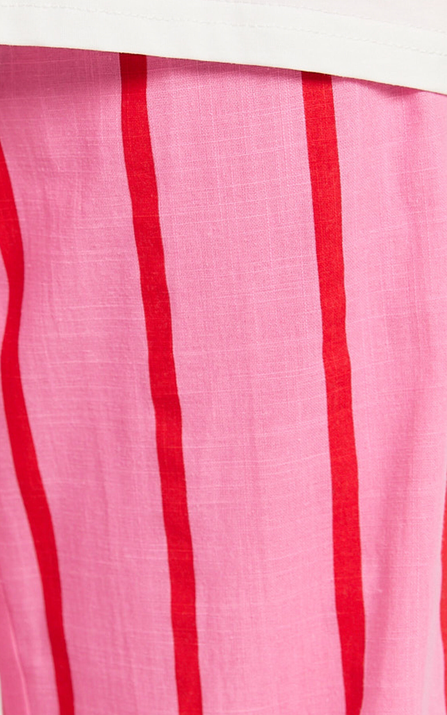 Gladiola Two Piece Set - Amalfi Limone Oversized Tee and Stripe Pant Set in Pink/Red
