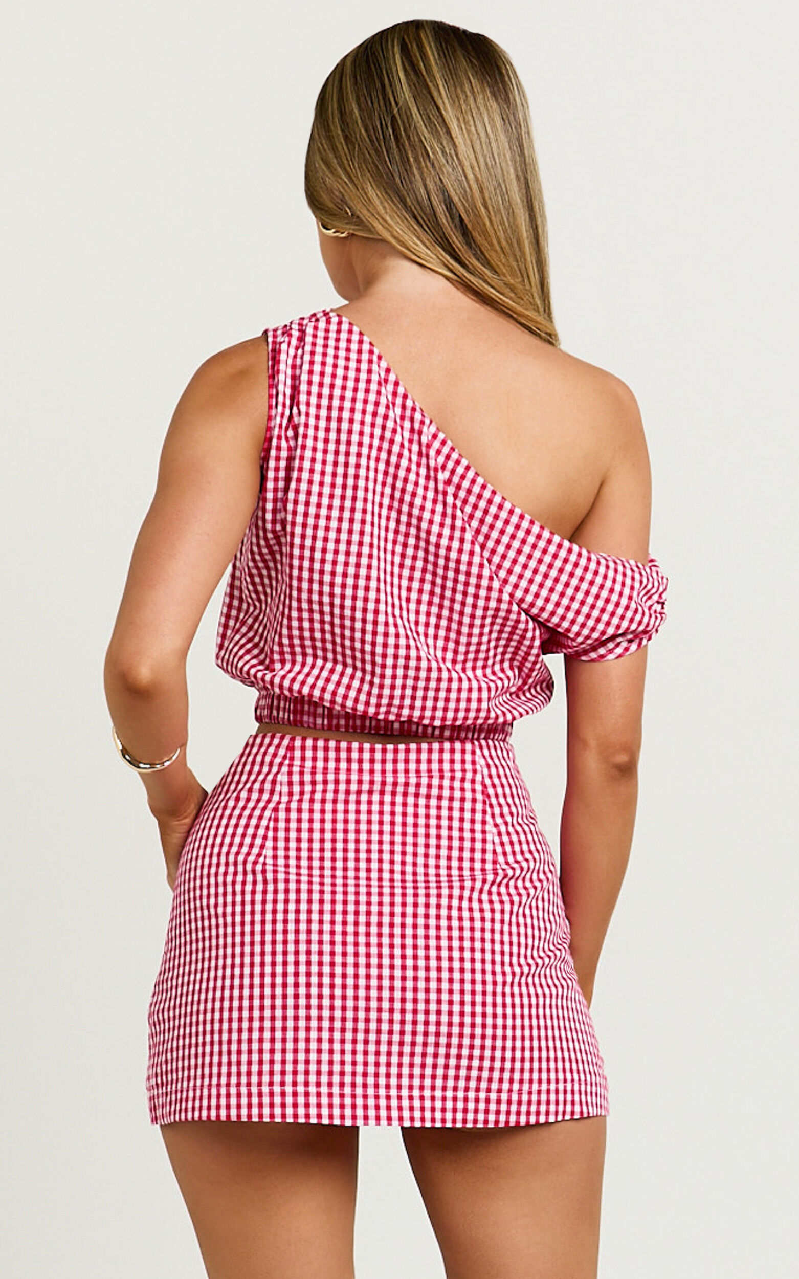 Margie Skirt -  Mini Skirt in Red Gingham