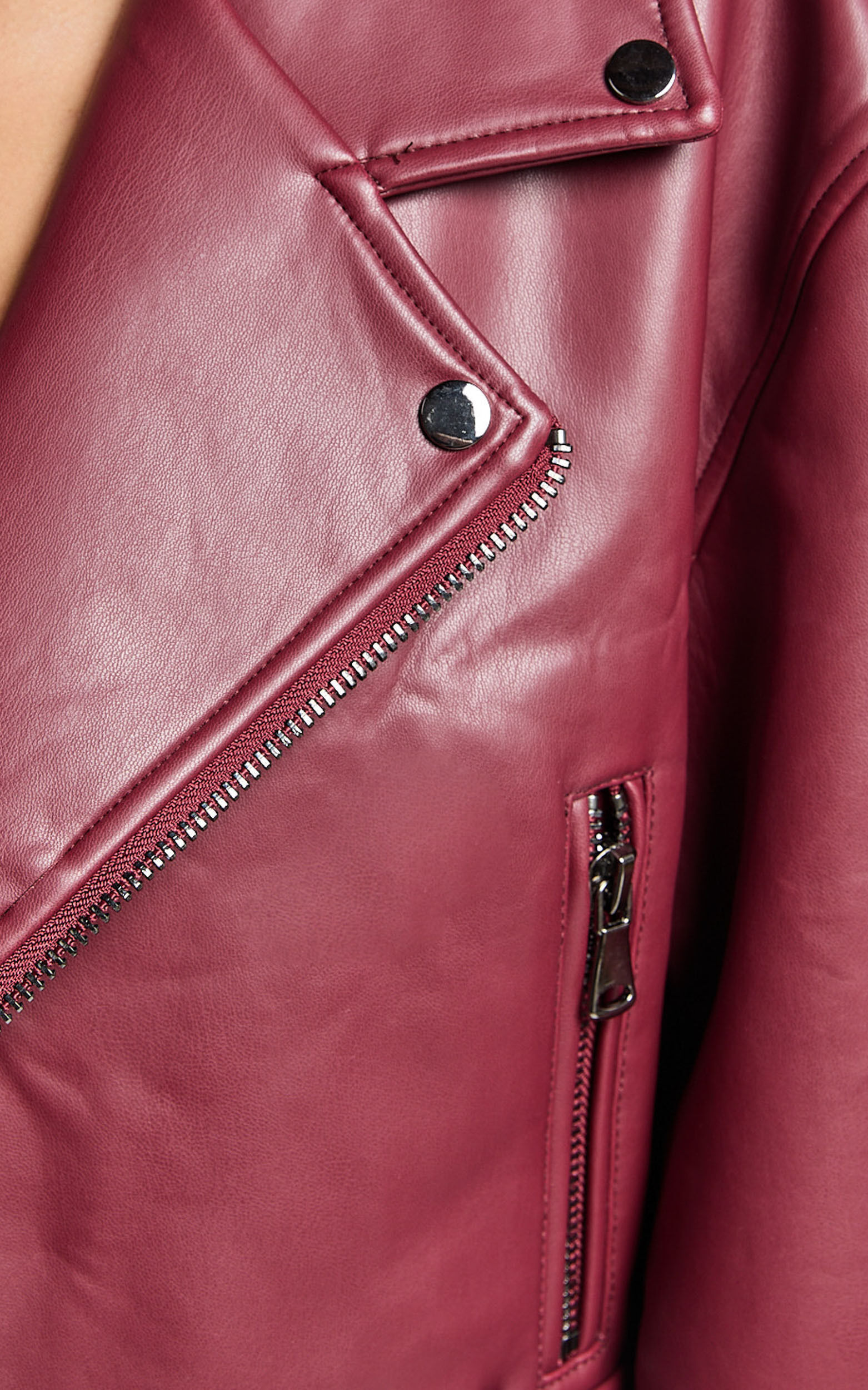 Lioness - Staten Island PU Jacket in Mulberry