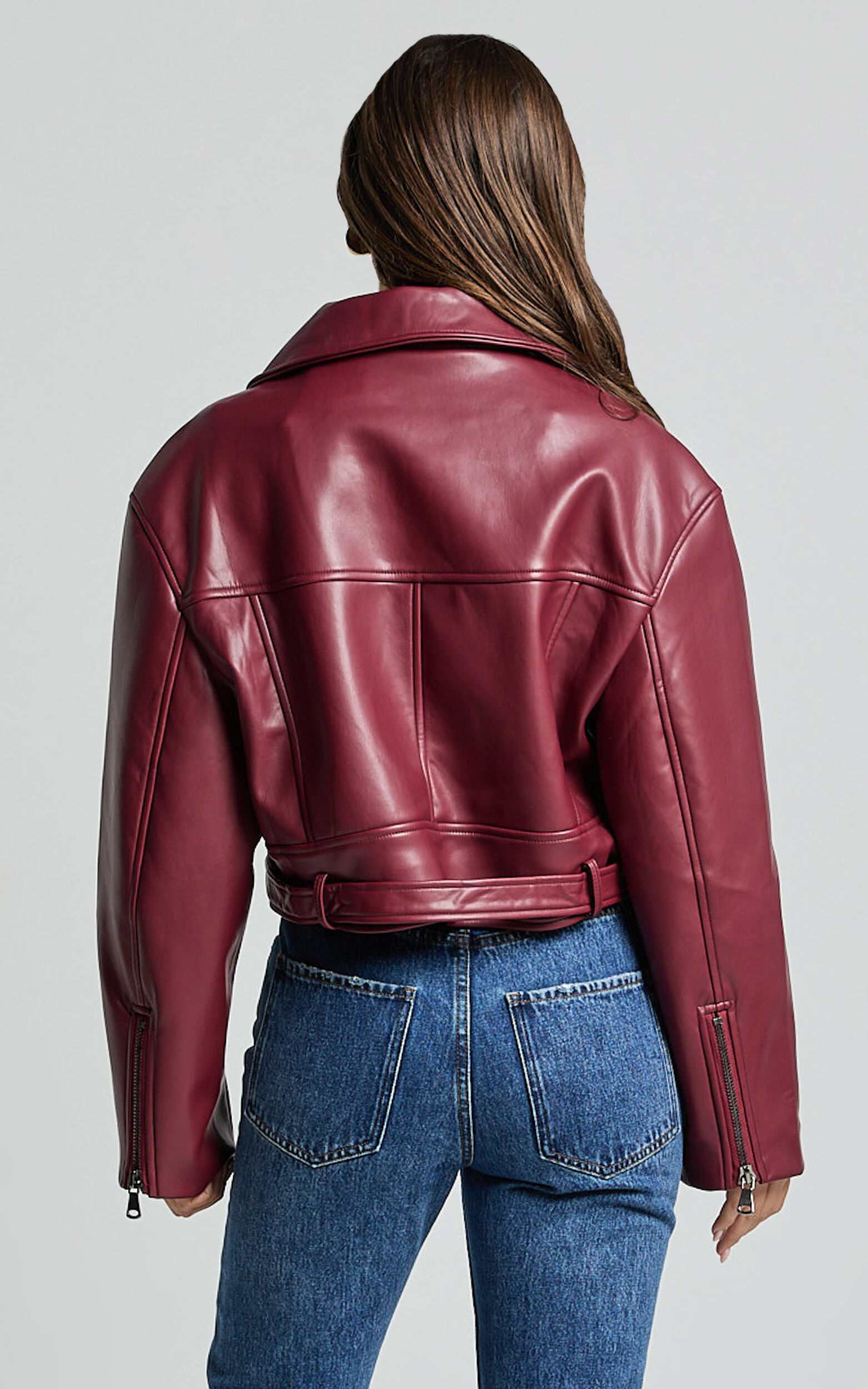 Lioness - Staten Island PU Jacket in Mulberry