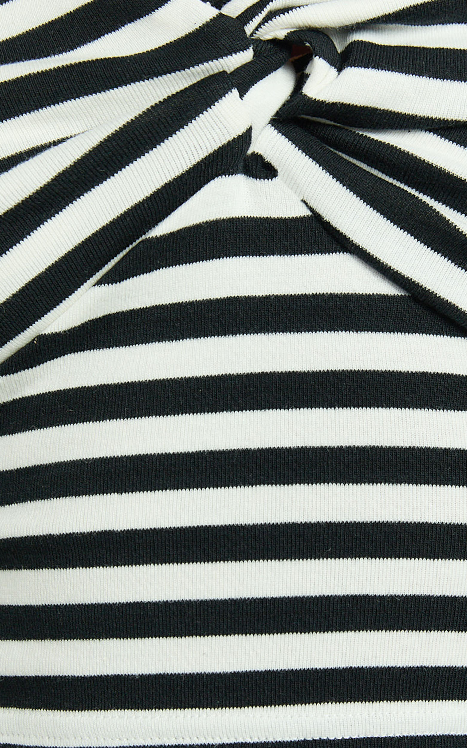 Zaria Top - Jersey Strapless Twist Front Top in White/Black