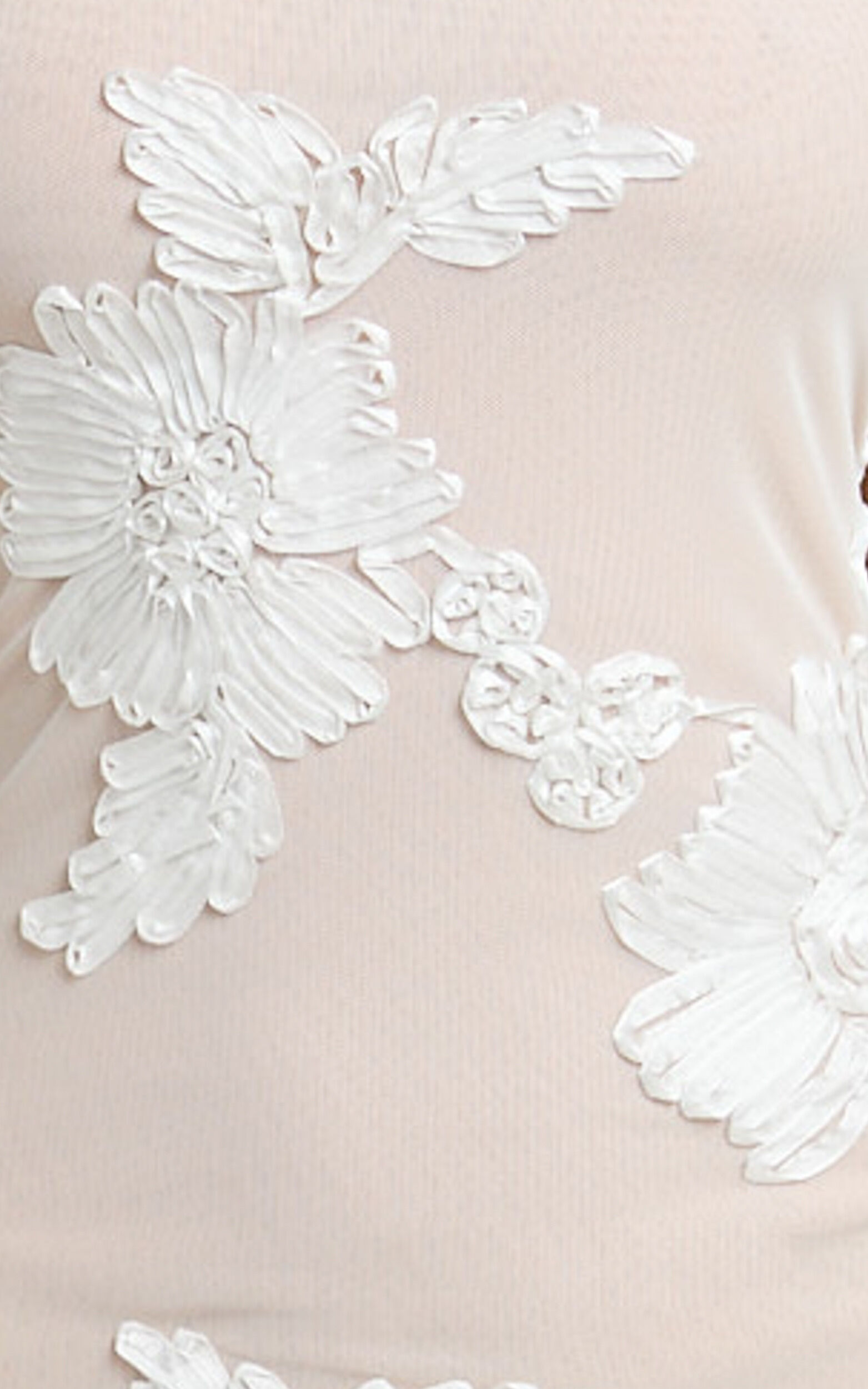 Shelby Mini Dress - Strapless Rosette Bodycon Dress in White