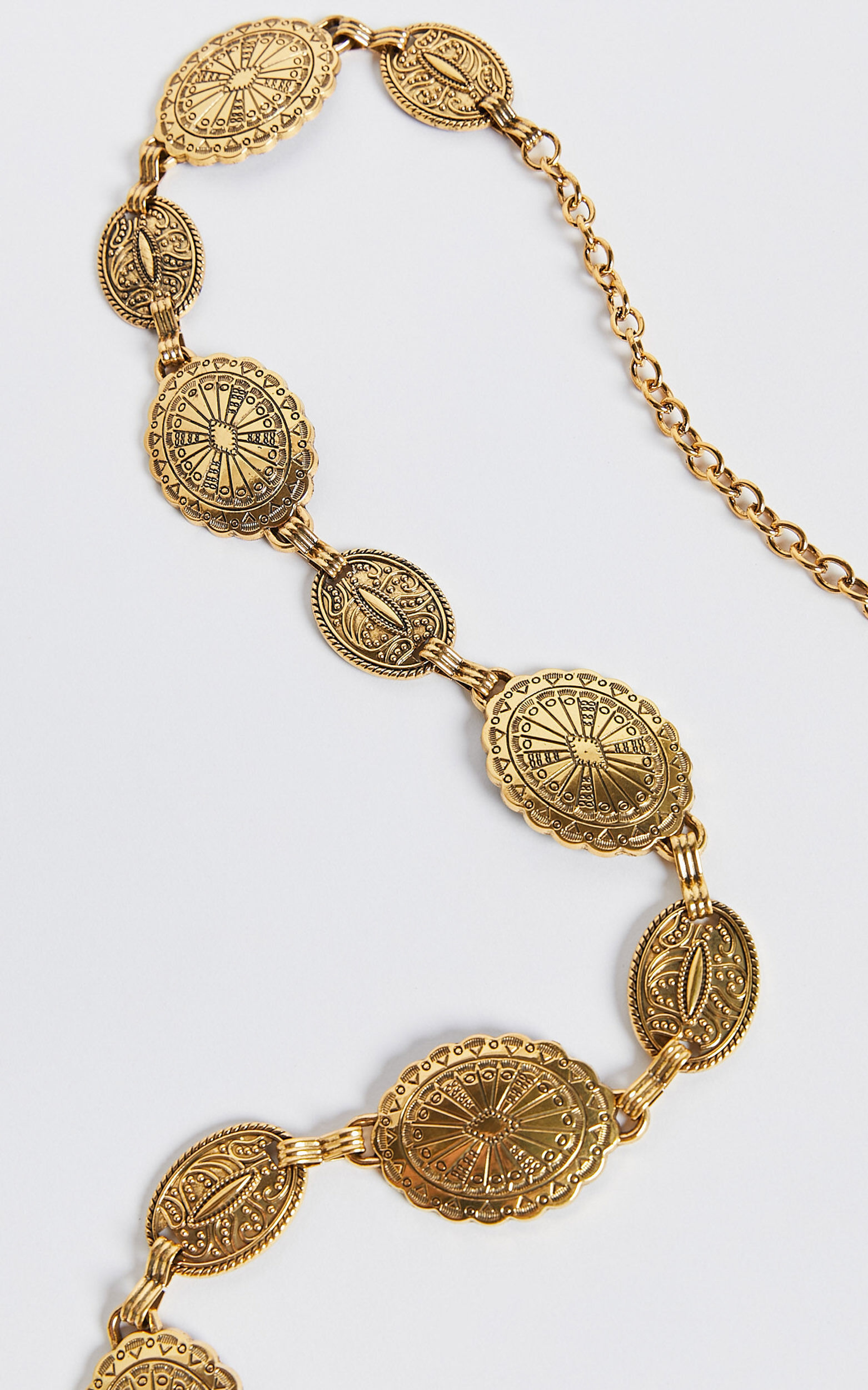 Bellerose Belt - Gold Circle Detail Chain Belt in Gold