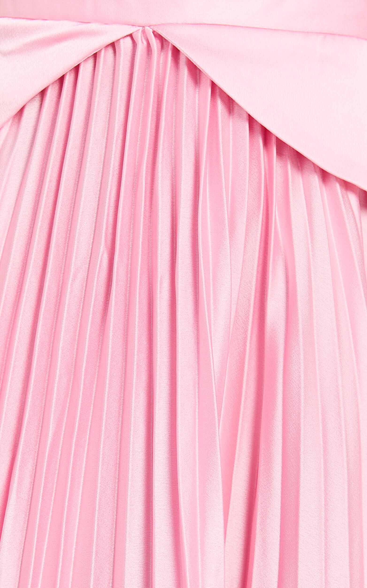 Shay Maxi Dress - Sweetheart Cut Out Pleated Dress in Pink