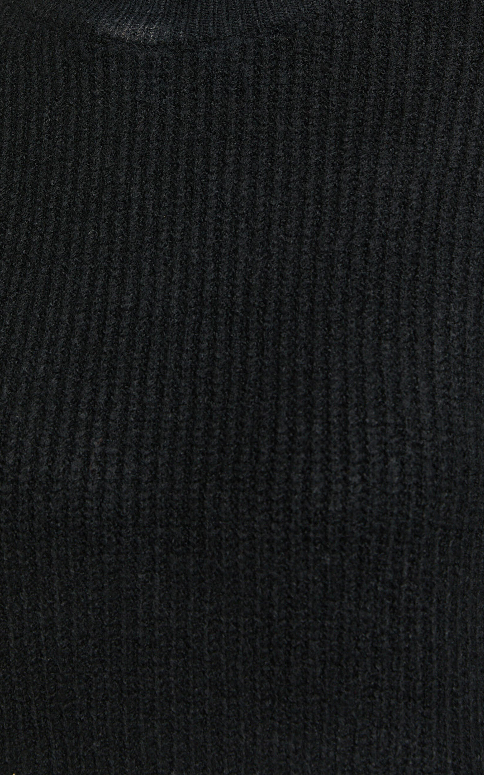 Tianna Mini Dress - Knitted Side Split Jumper Dress in Black