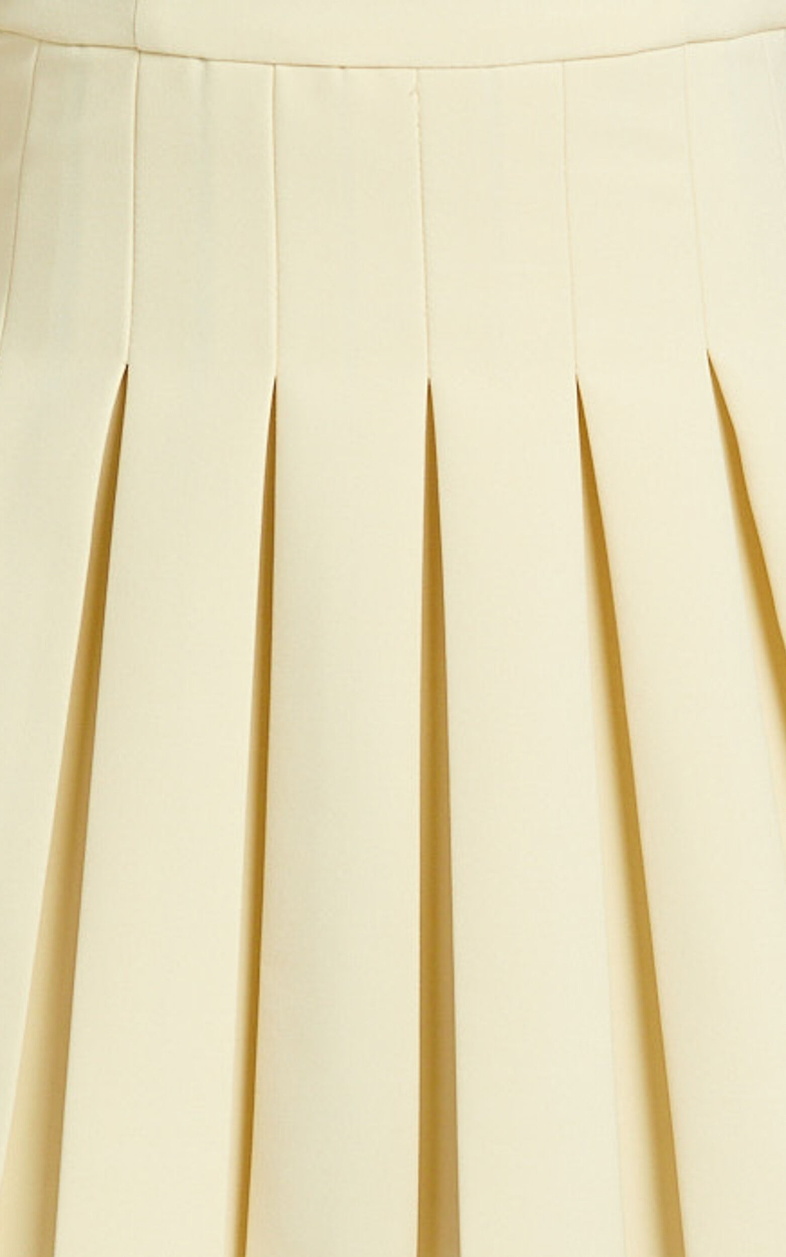 Wallace Mini Dress - Square Neck Wide Strap Drop Waist Pleated Dress in Lemon