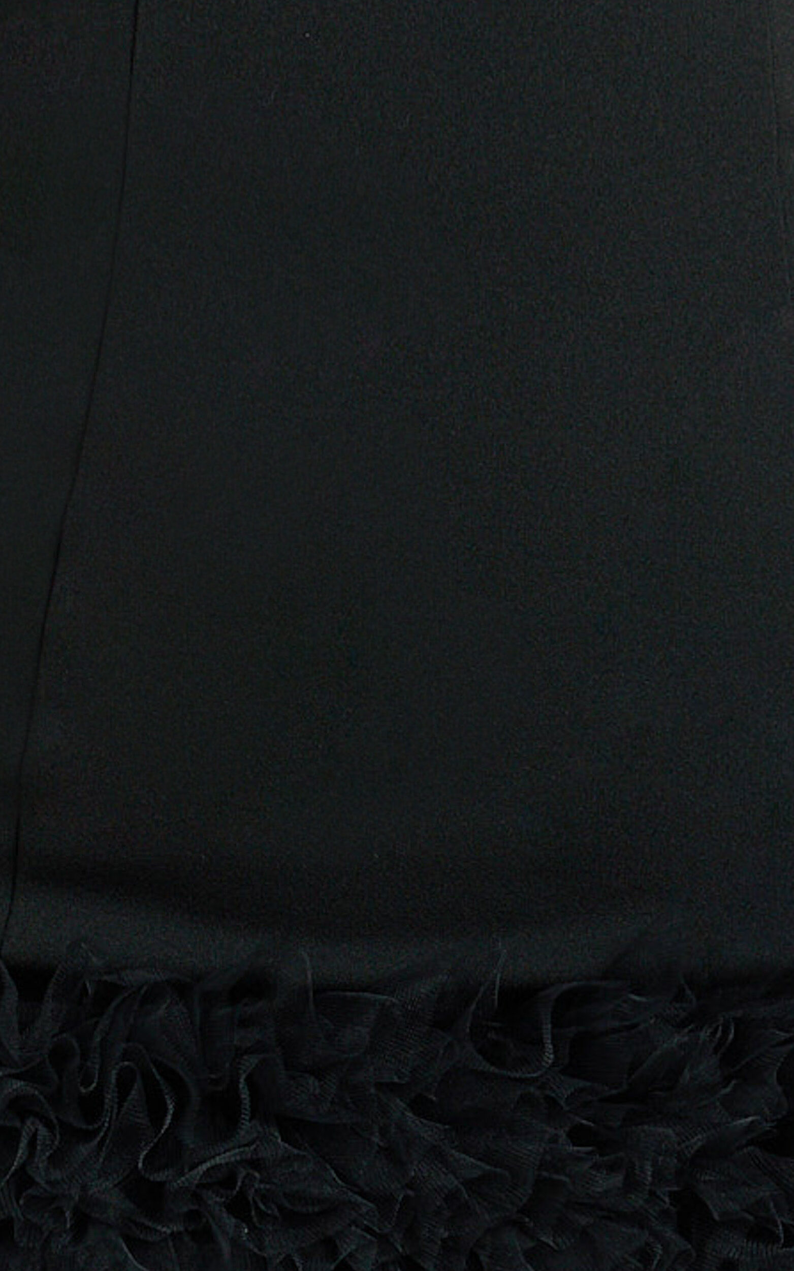 Tess Mini Dress - High Neck Fit And Flare Tulle Hem Dress in Black