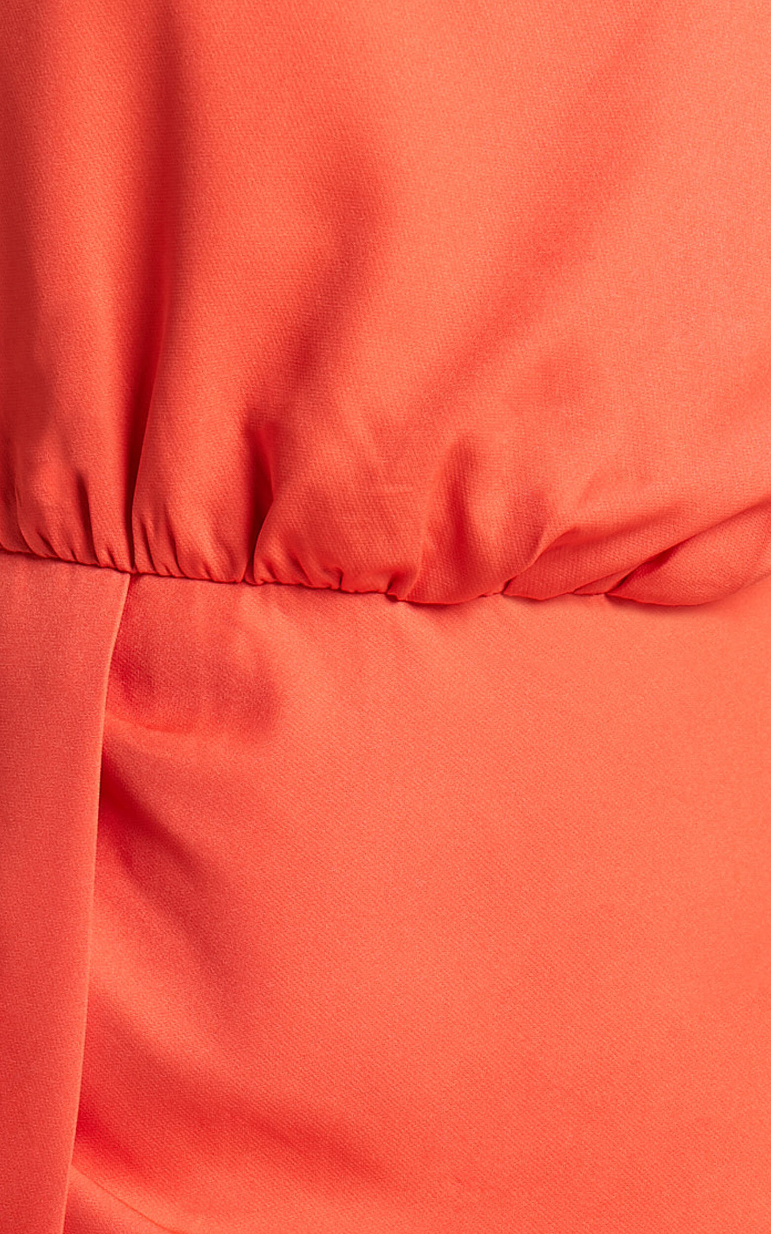 Zuri Midi Dress - One Shoulder Wrap Dress in Orange