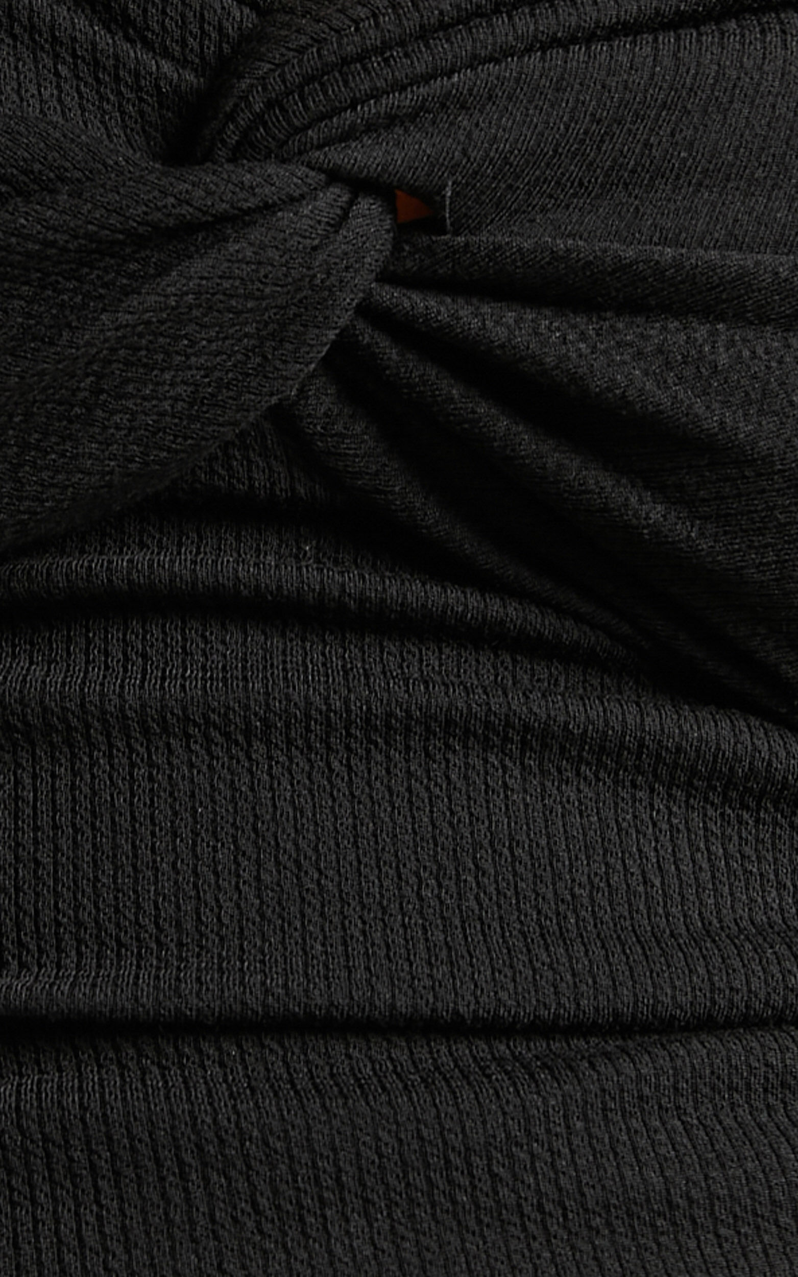 Jelena Top - Jersey Strapless Twist Front Top in Black