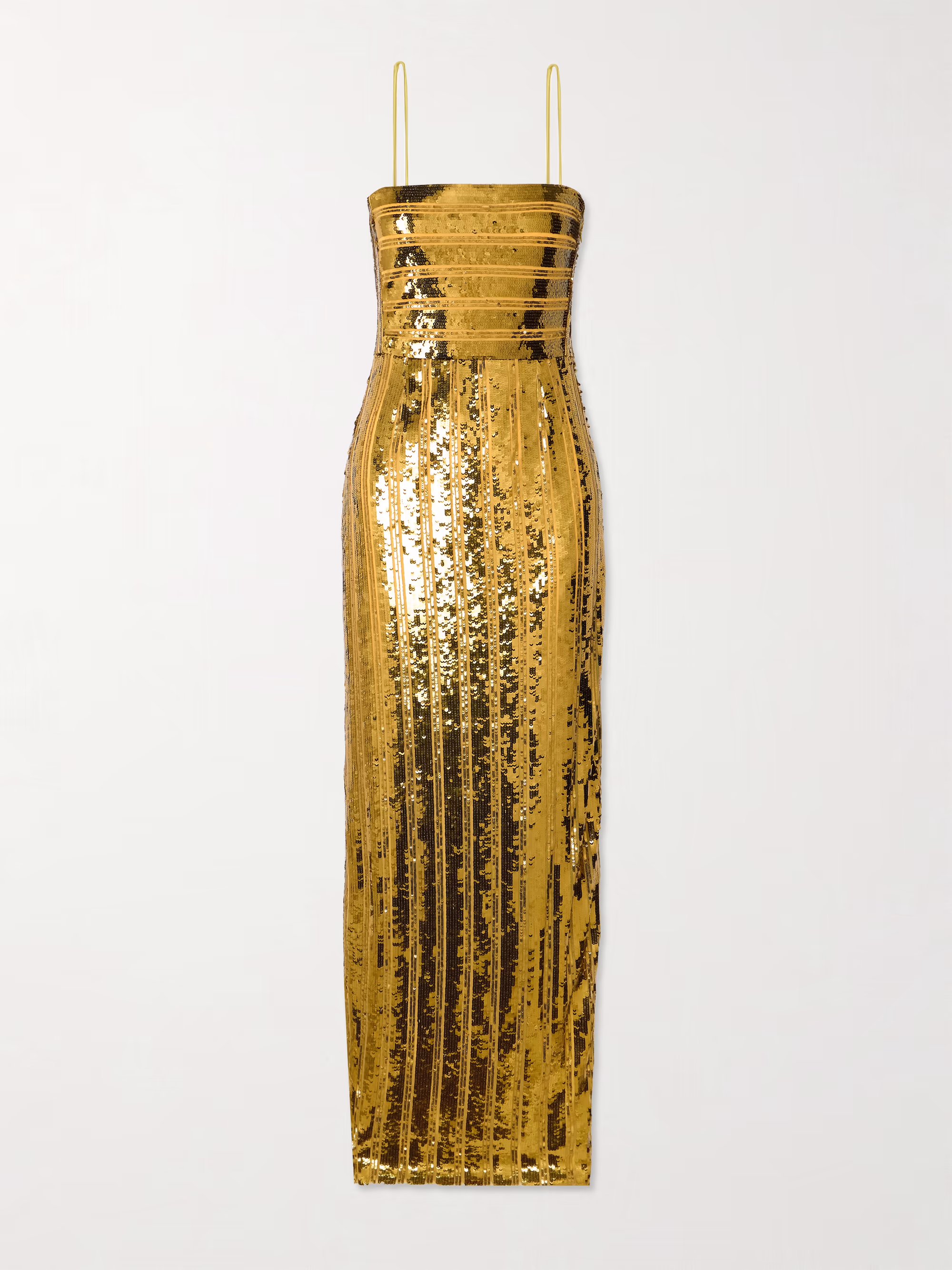 Stargaze striped sequined tulle maxi dress