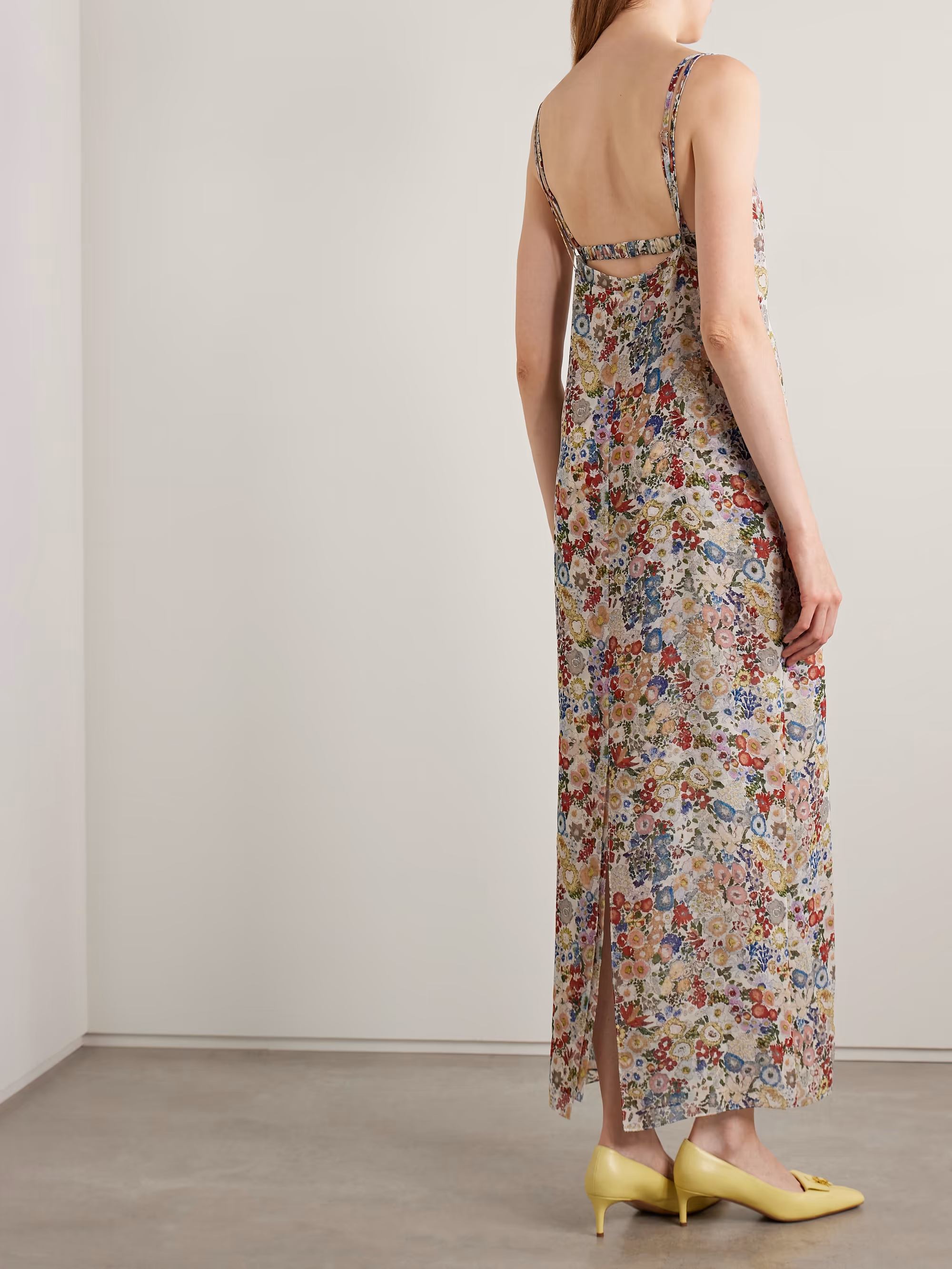 Taja floral-print silk-chiffon dress