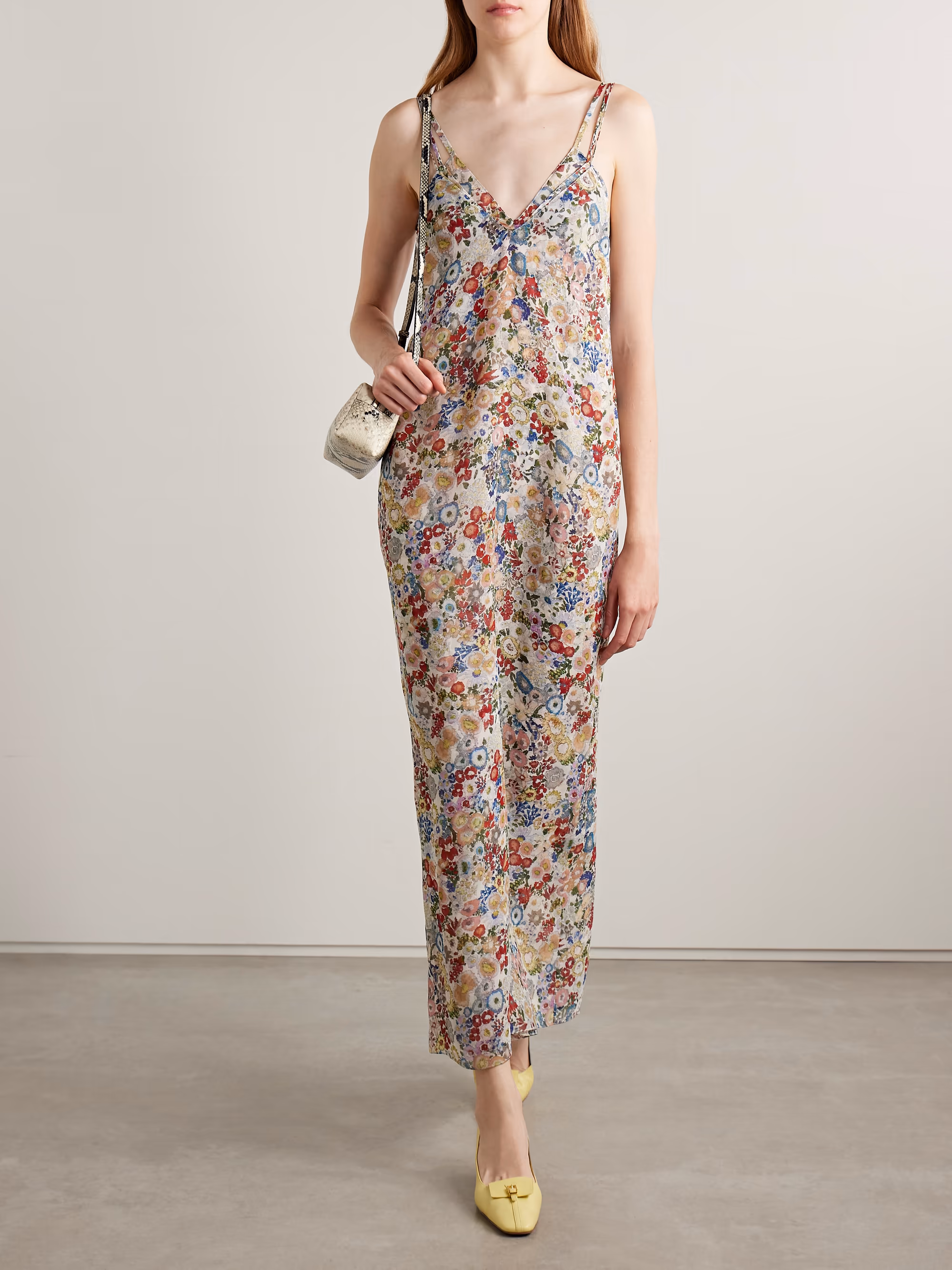 Taja floral-print silk-chiffon dress
