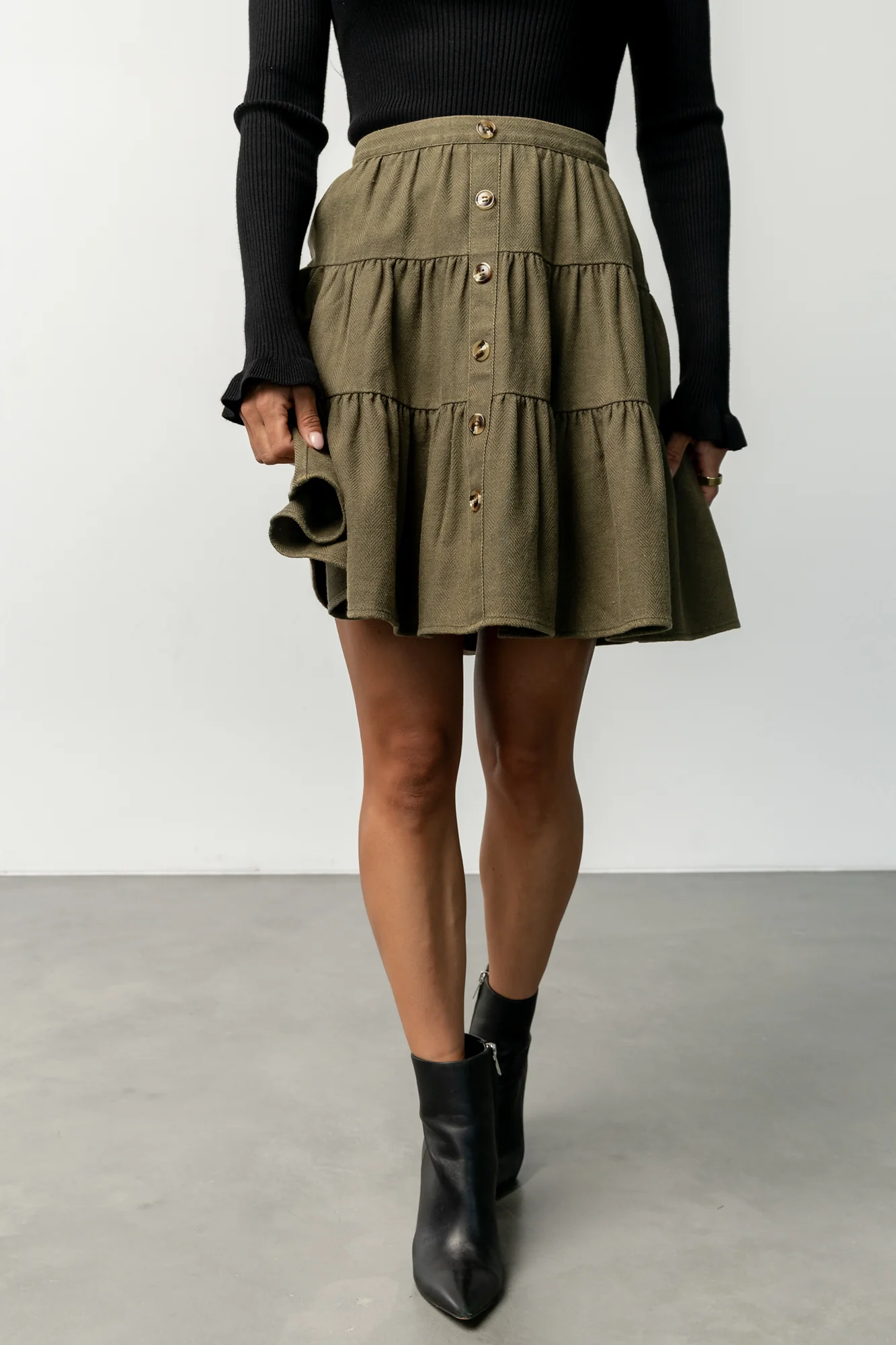 Ebba Short Skirt | Olive