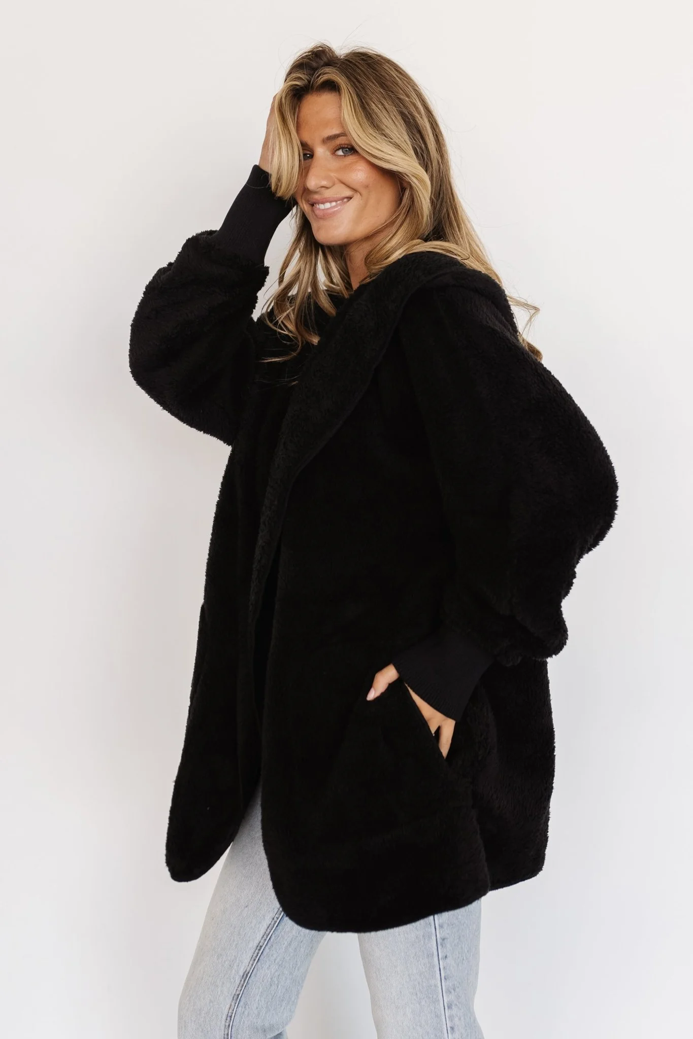 Melrose Teddy Jacket | Black