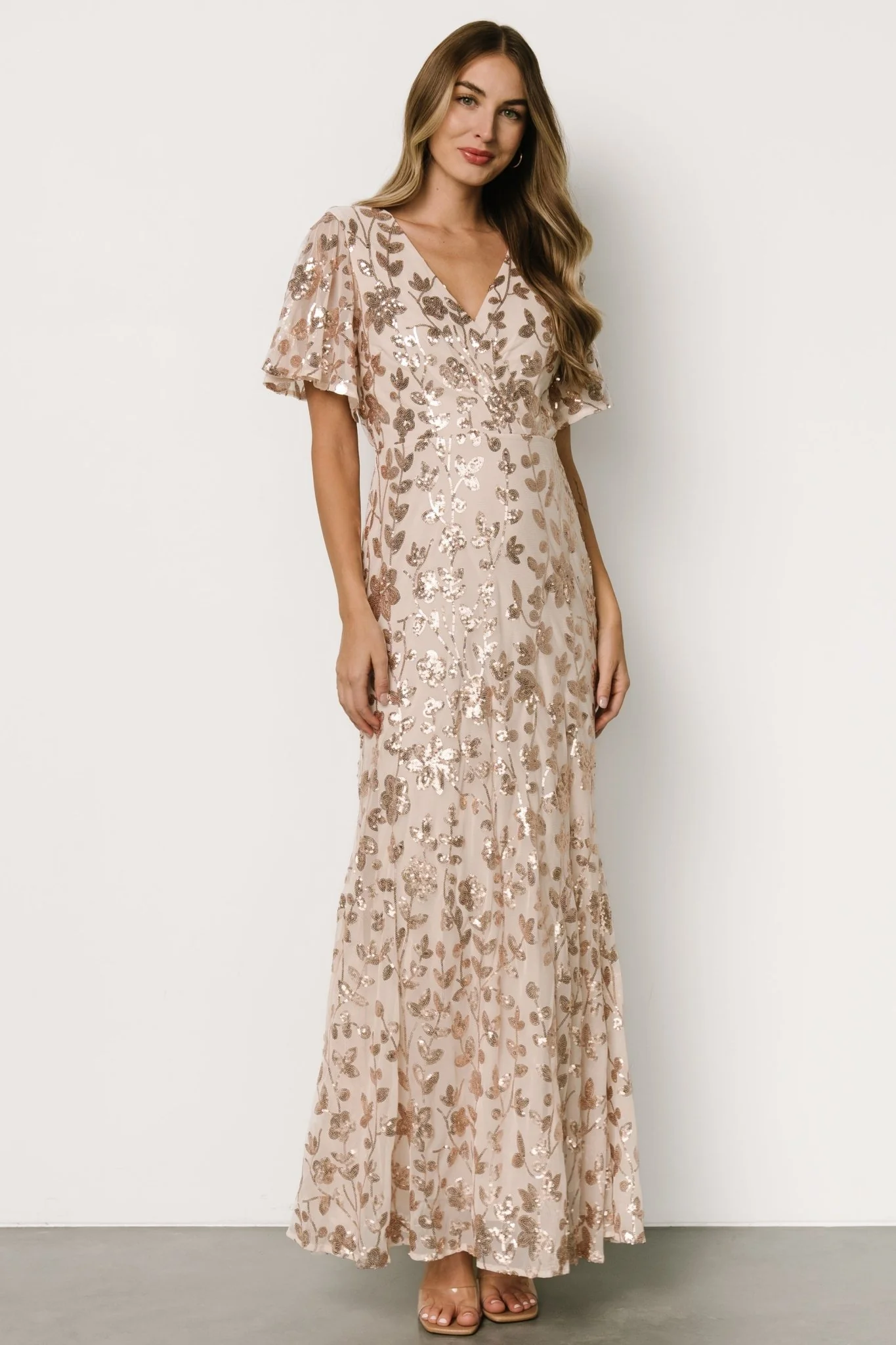 Esme Sequin Dress | Rose Gold