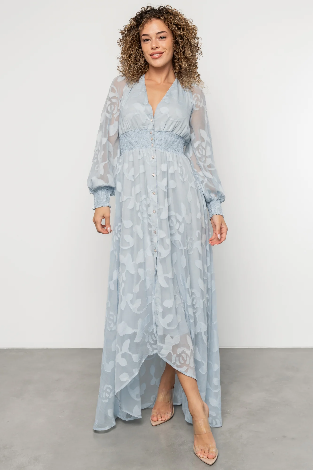 Daniella High Low Maxi Dress | Light Blue