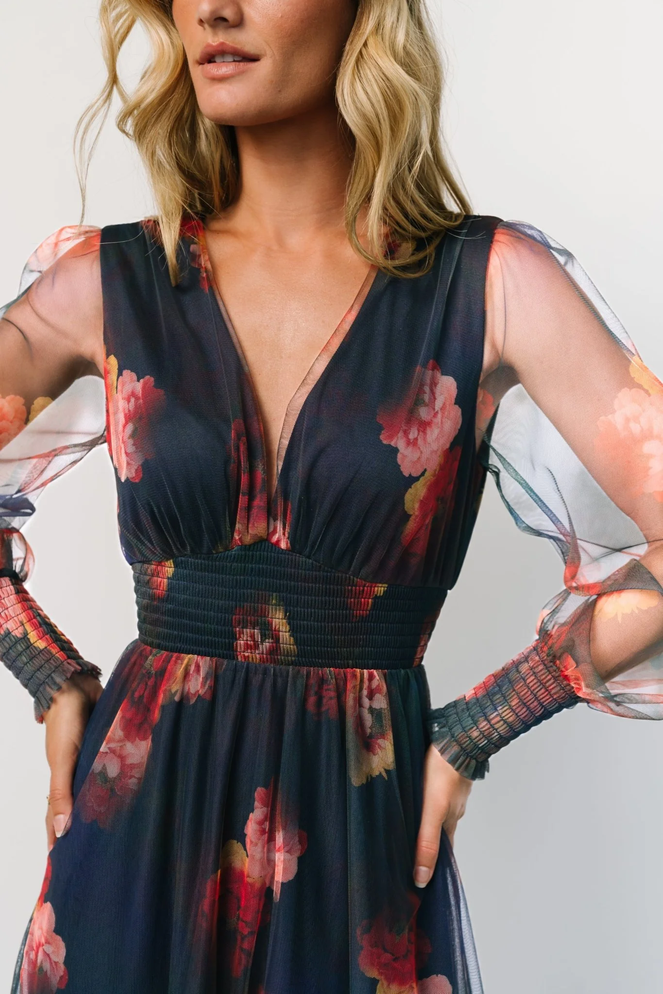 Layla Tulle Maxi Dress | Topaz Ombre Floral