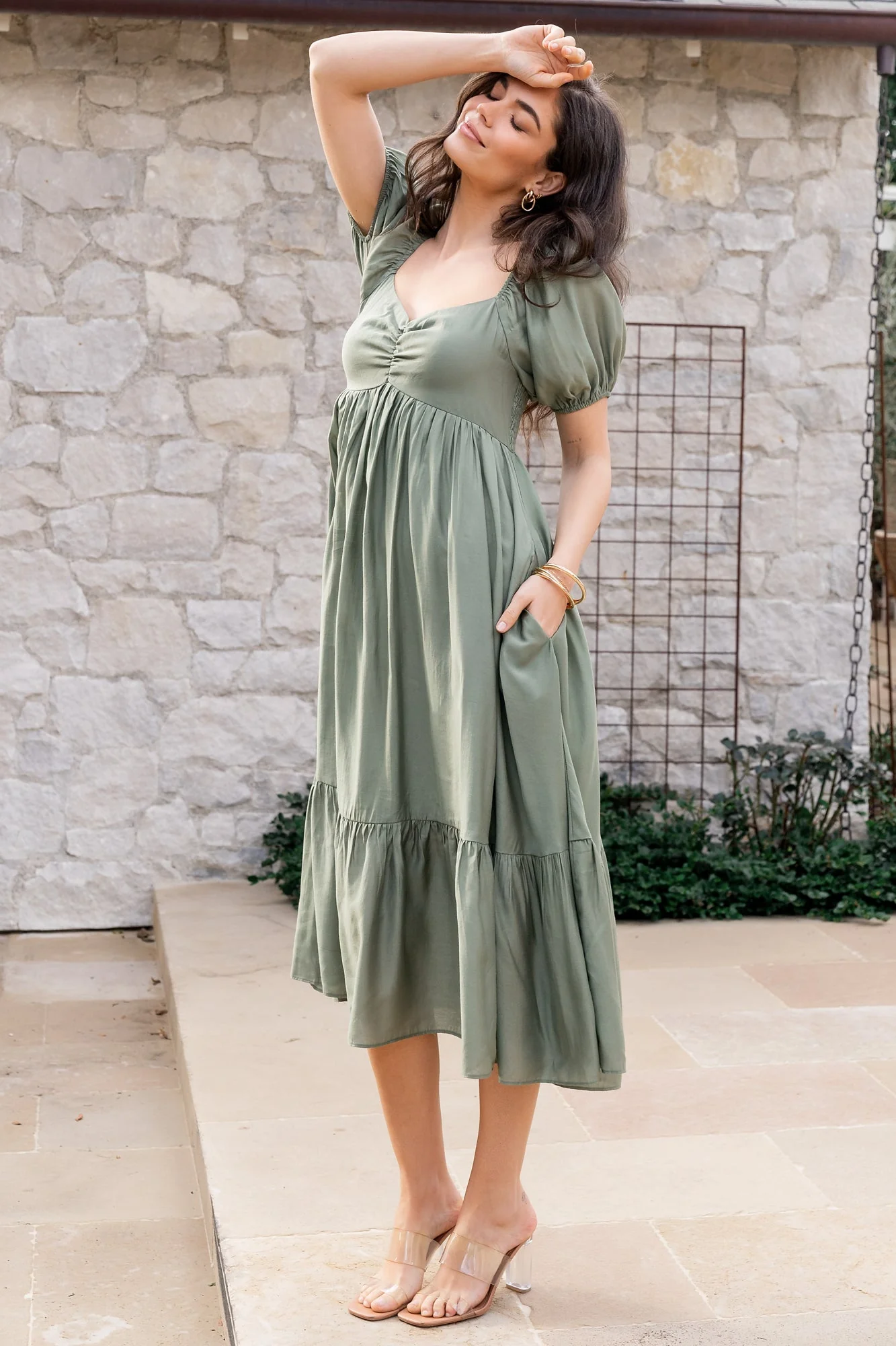 Annalisa Midi Dress | Olive