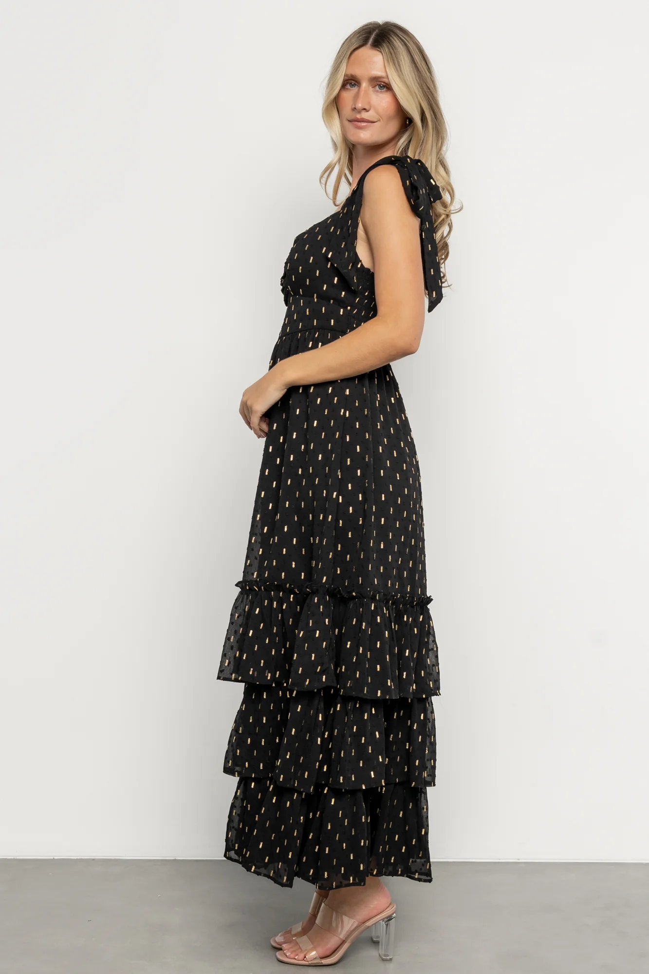 Kassia Maxi Dress | Black + Gold