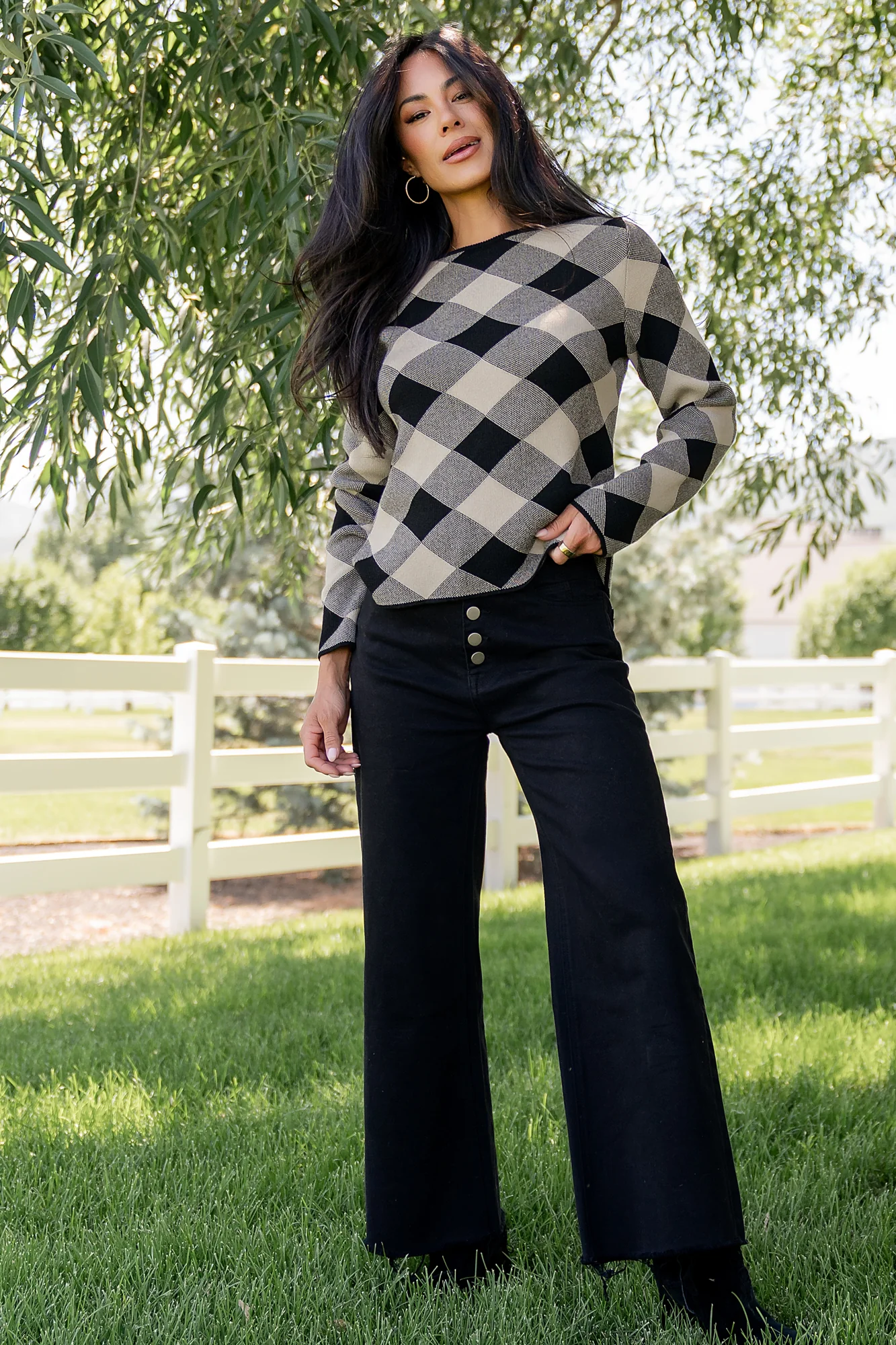 Linnea Sweater | Black + Natural