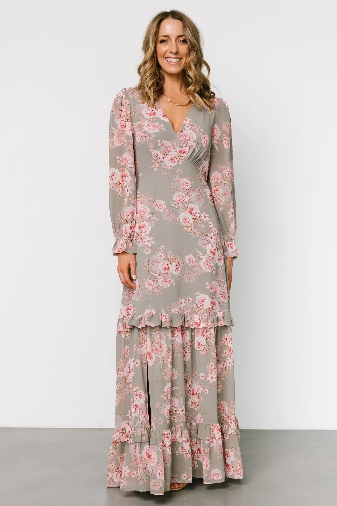 Liliana Maxi Dress | Dusty Sage + Rose