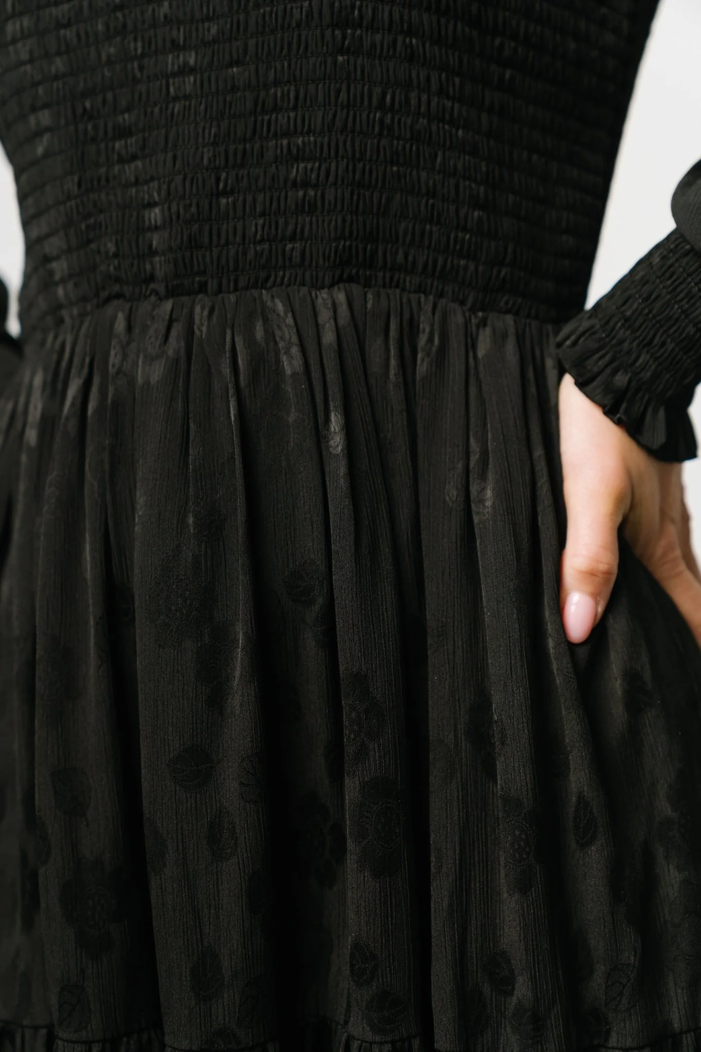 Stockholm Smocked Dress | Black