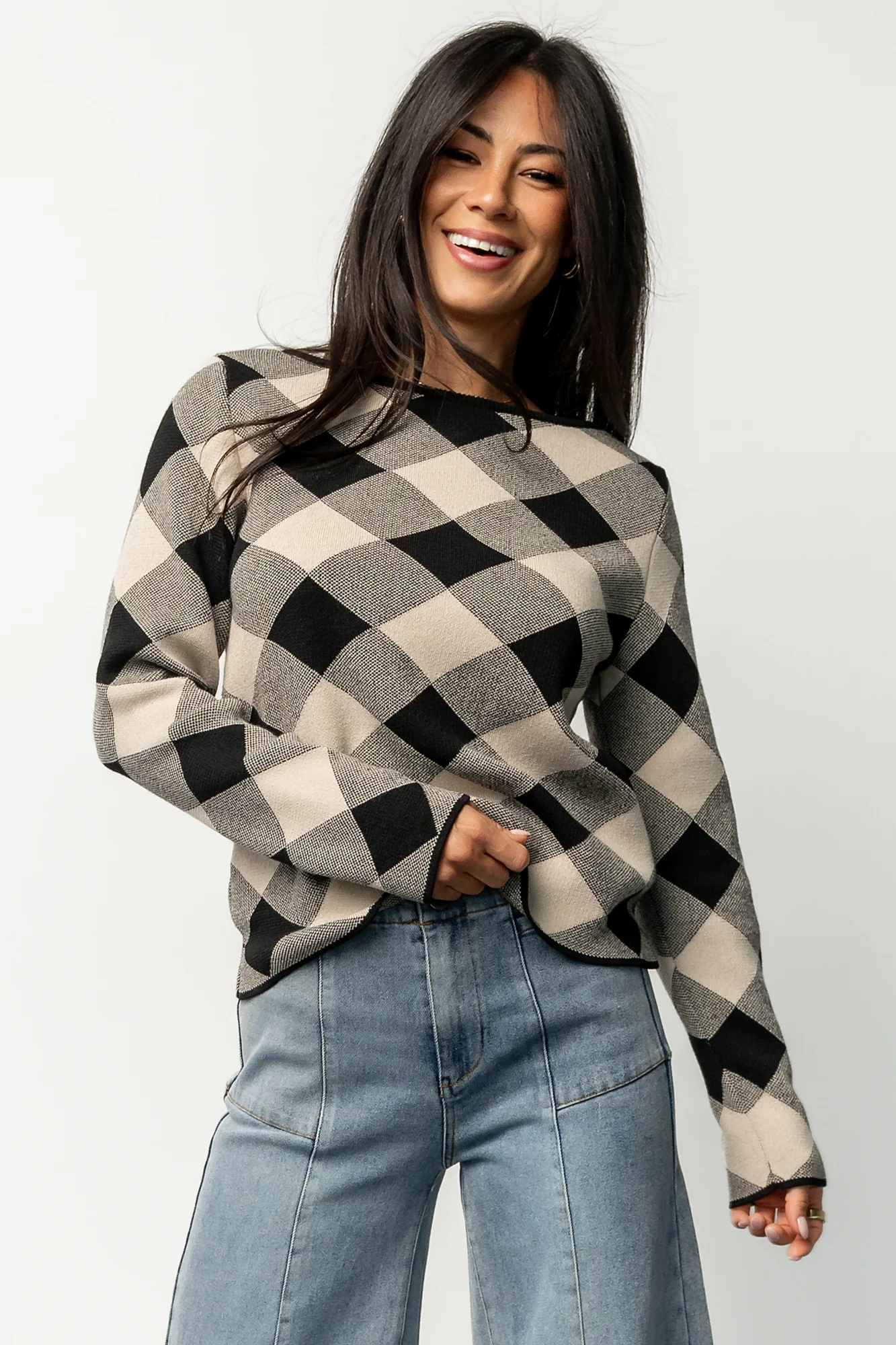 Linnea Sweater | Black + Natural