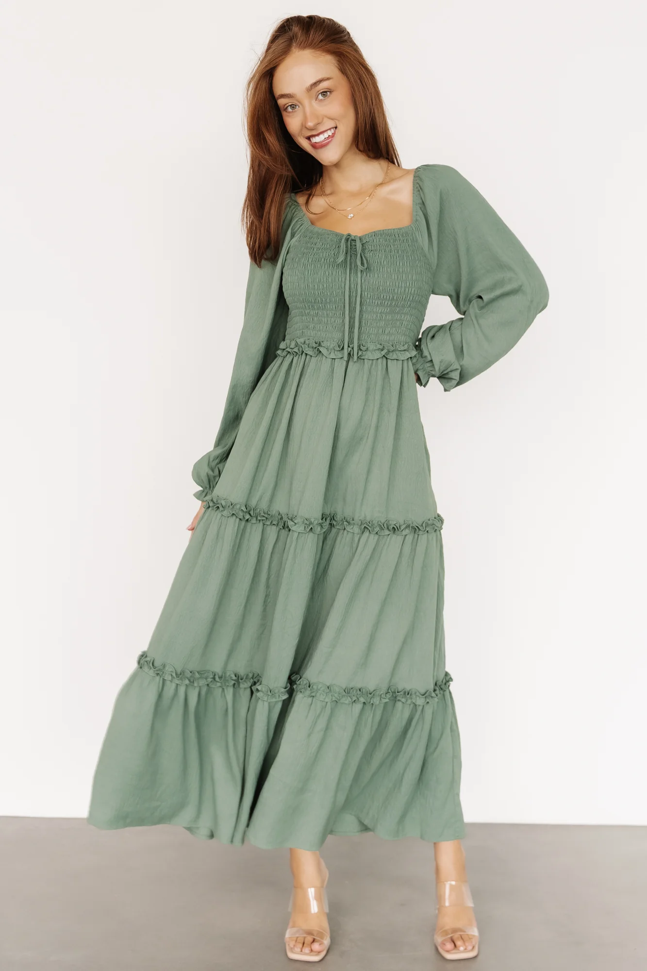 Britta Maxi Dress | Dark Sage