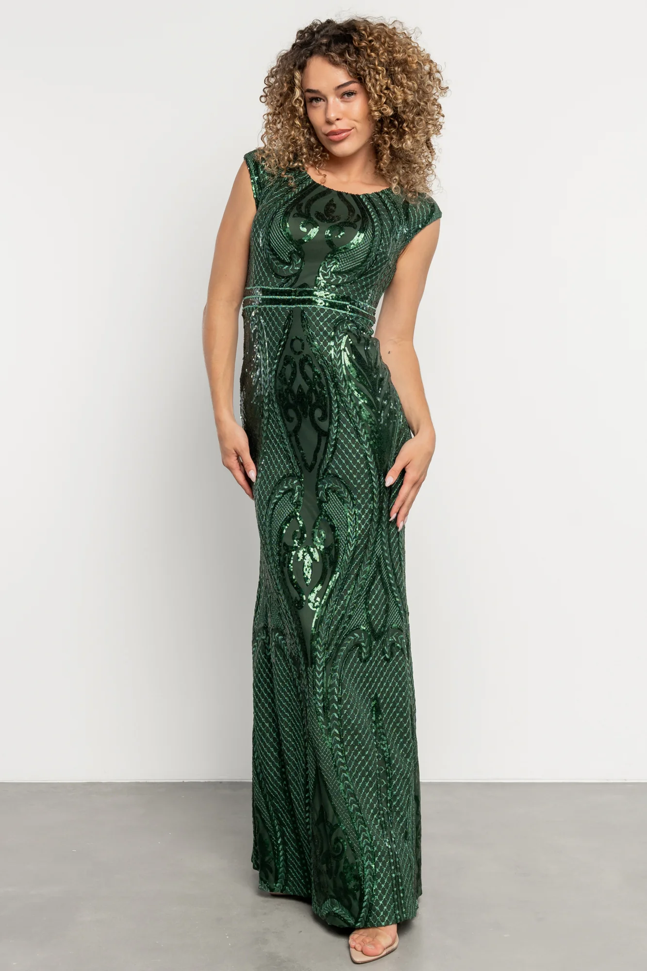 Alessia Sequin Gown | Green