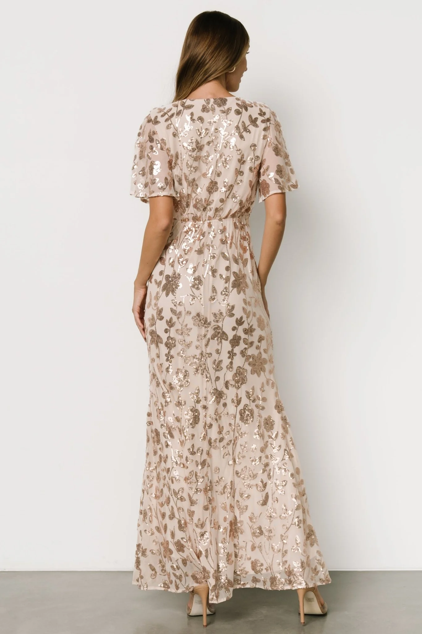 Esme Sequin Dress | Rose Gold