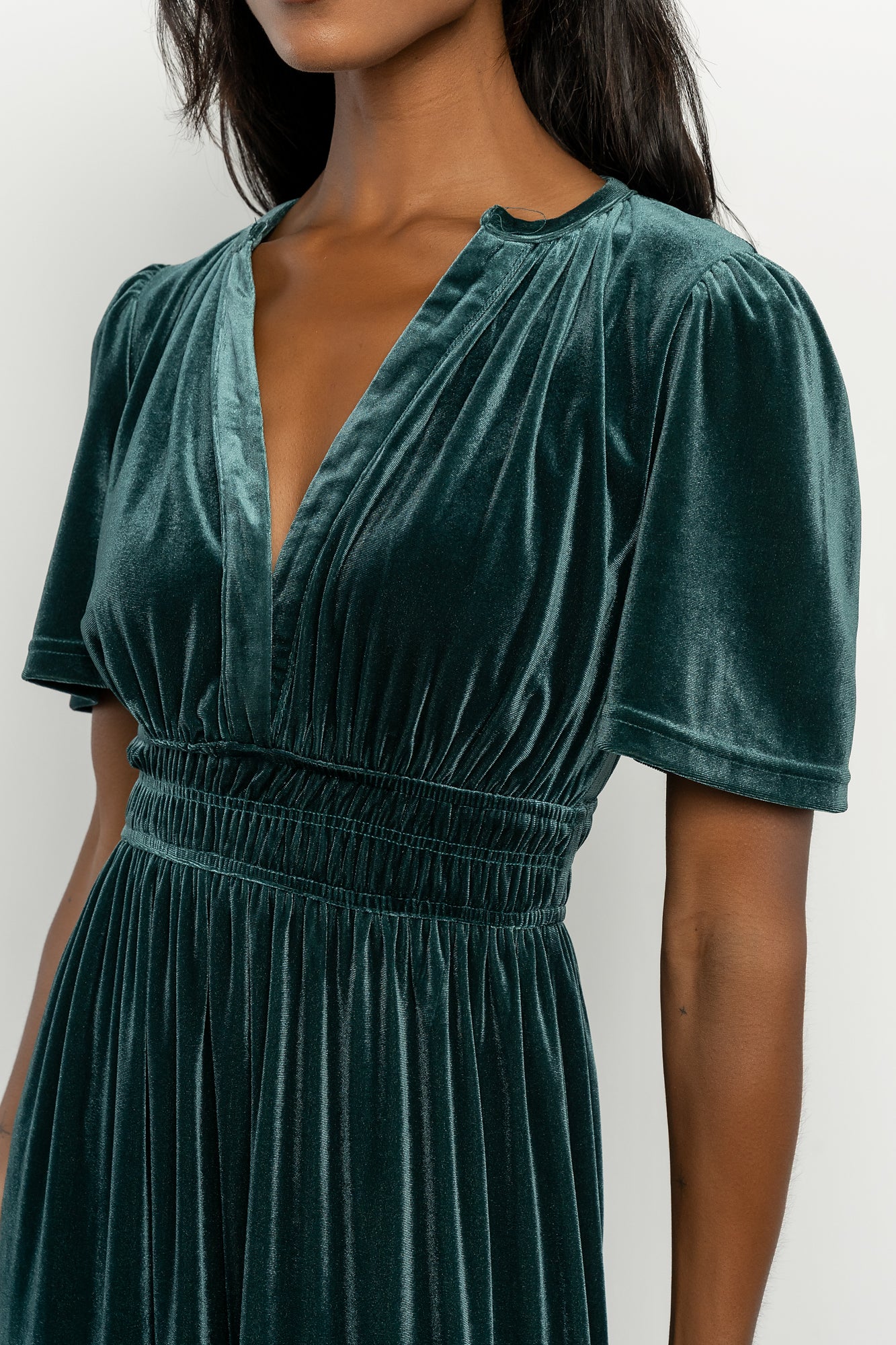 Artemis Velvet Maxi Dress | Deep Lagoon