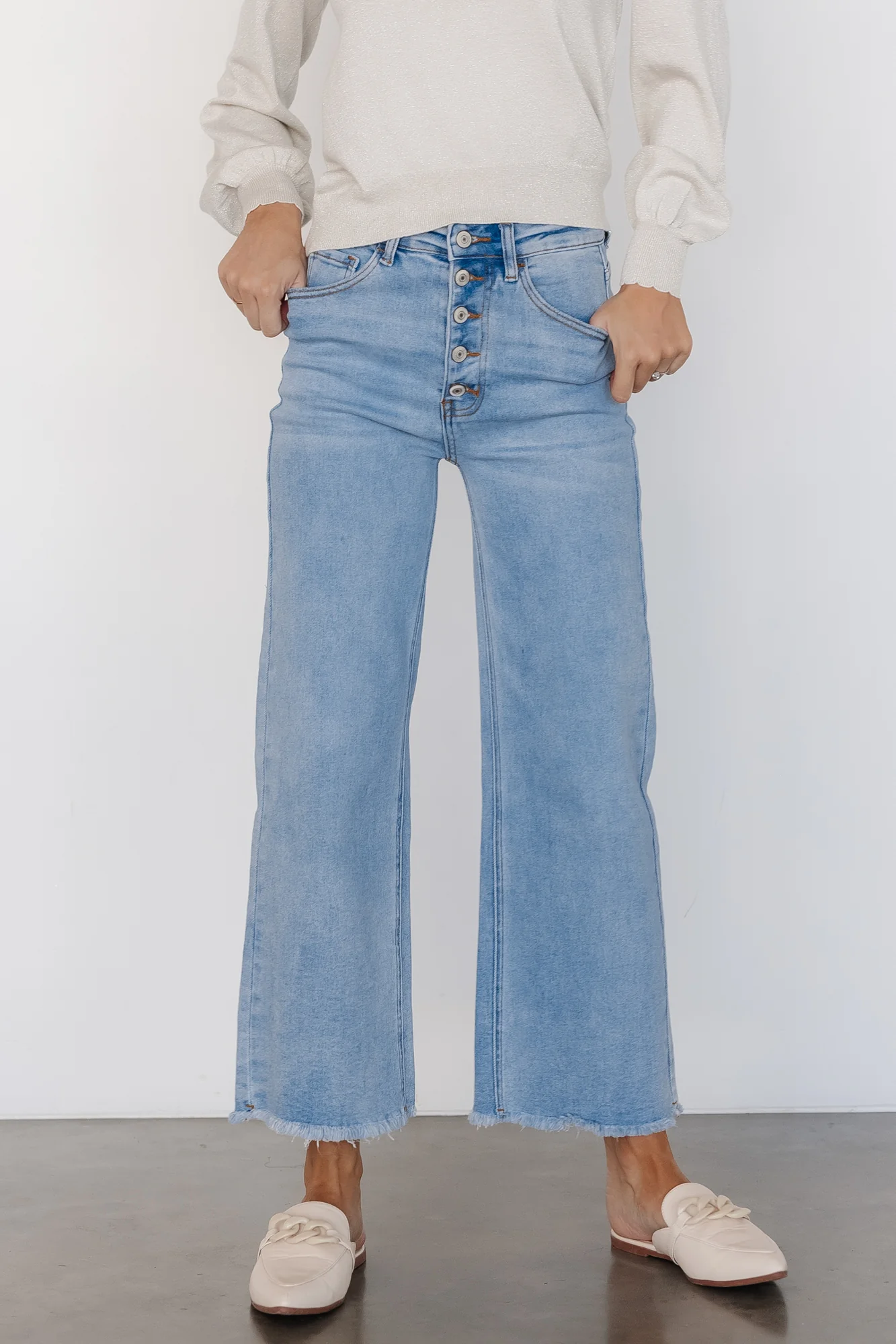 Brody High Rise Wide Leg Jeans | Light Wash