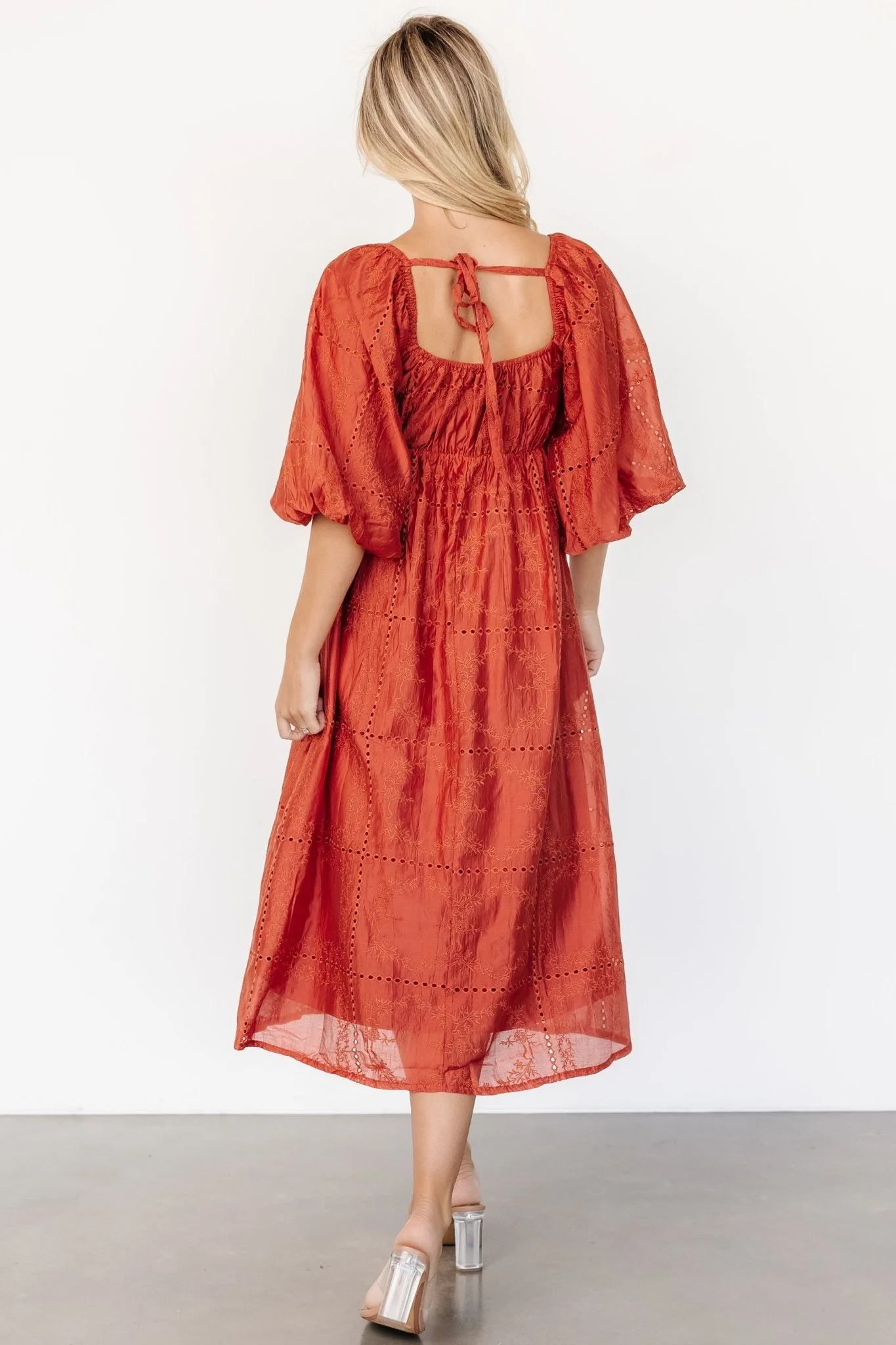 Brynn Midi Dress | Rust