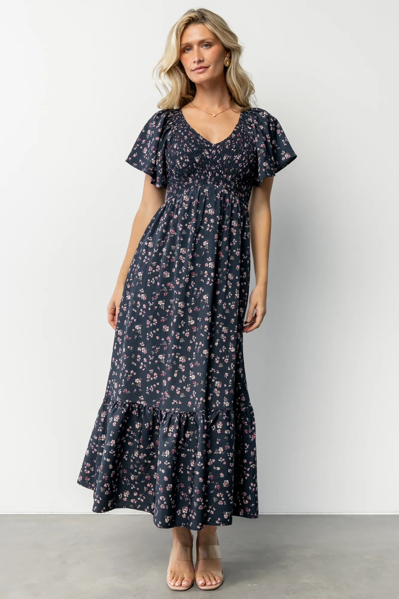 Jerah Smocked Dress | Midnight Floral