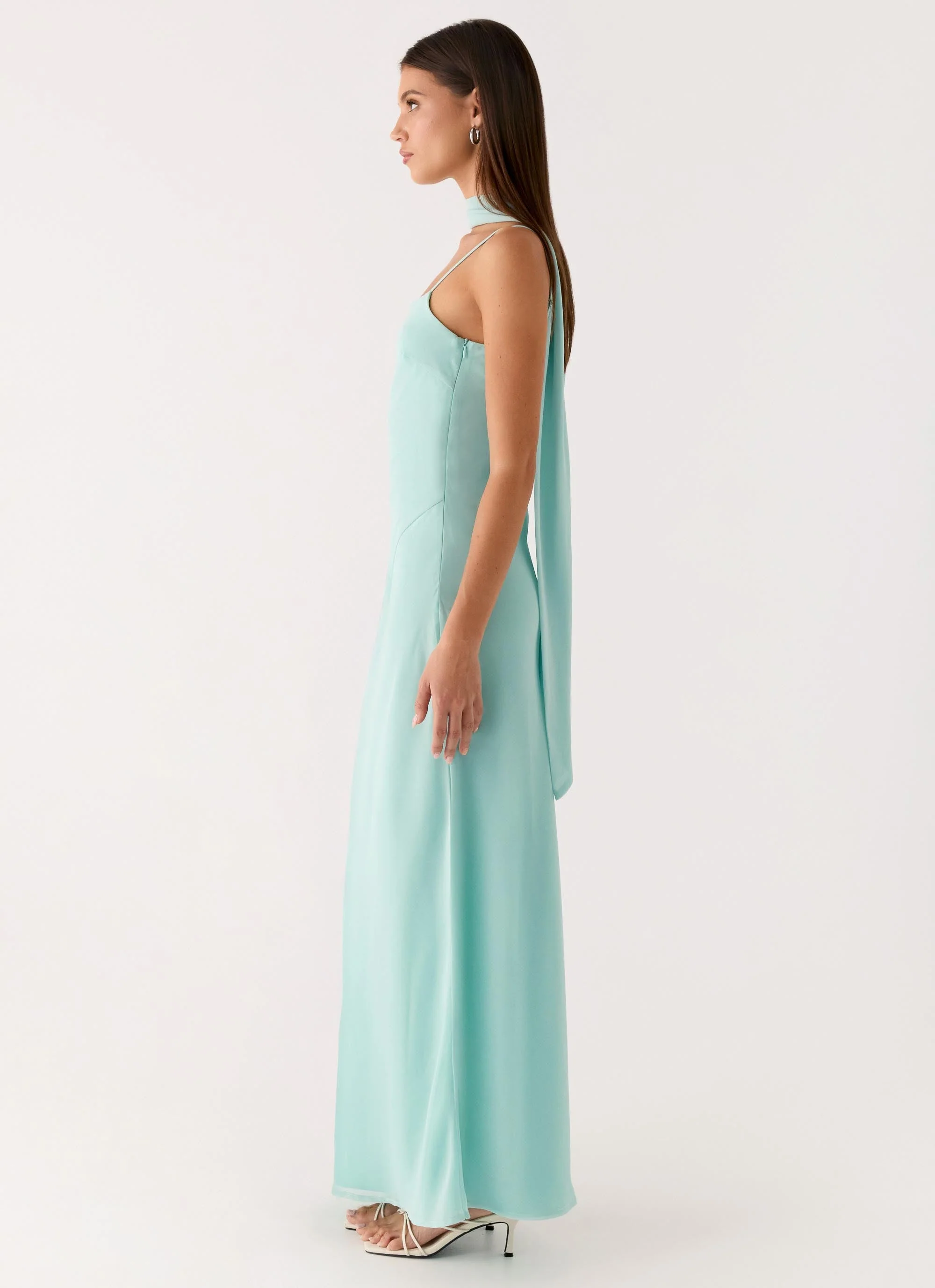 Eternelle Square Neck Maxi Dress - Teal