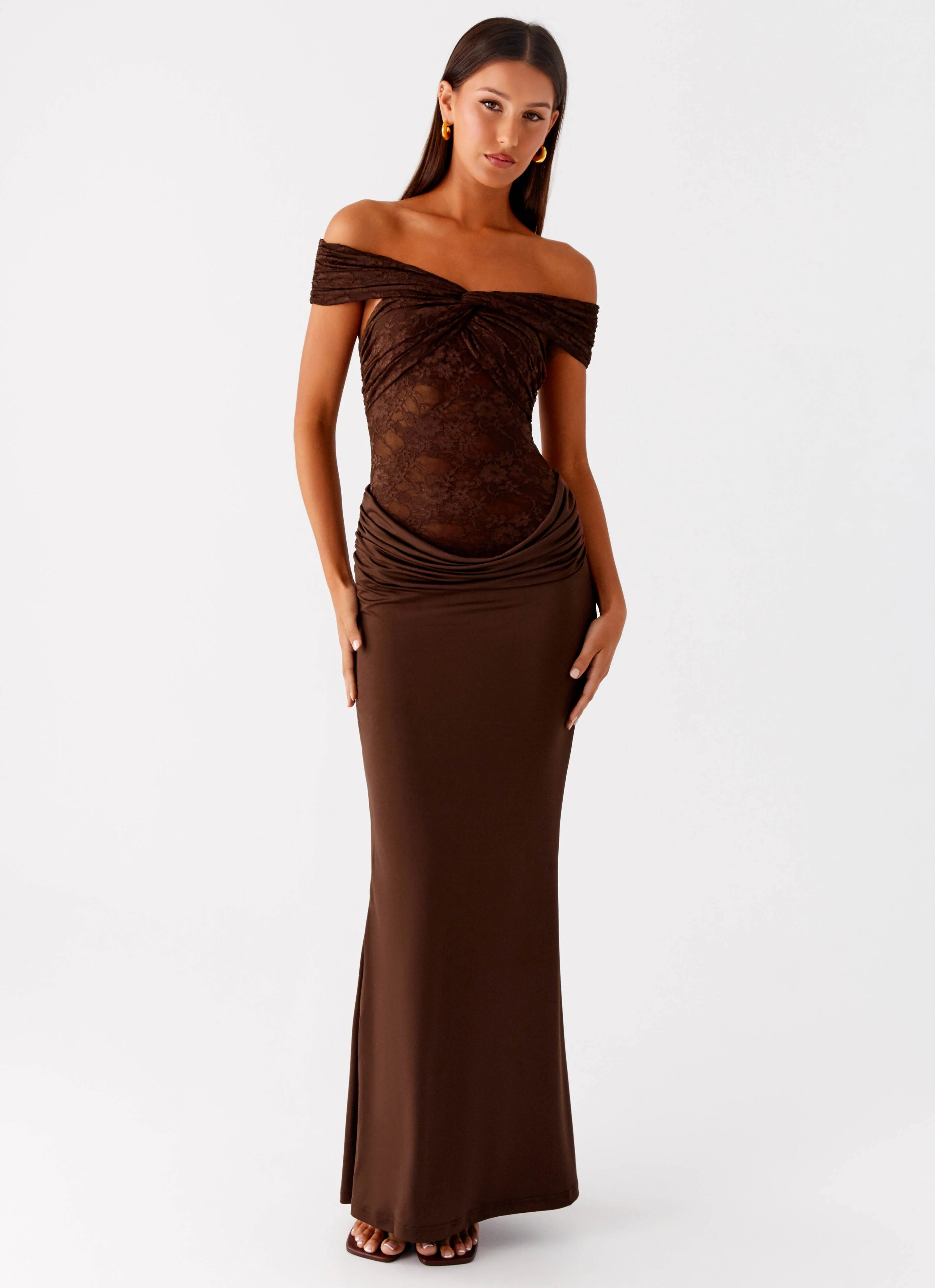 Either Way Maxi Dress - Chocolate