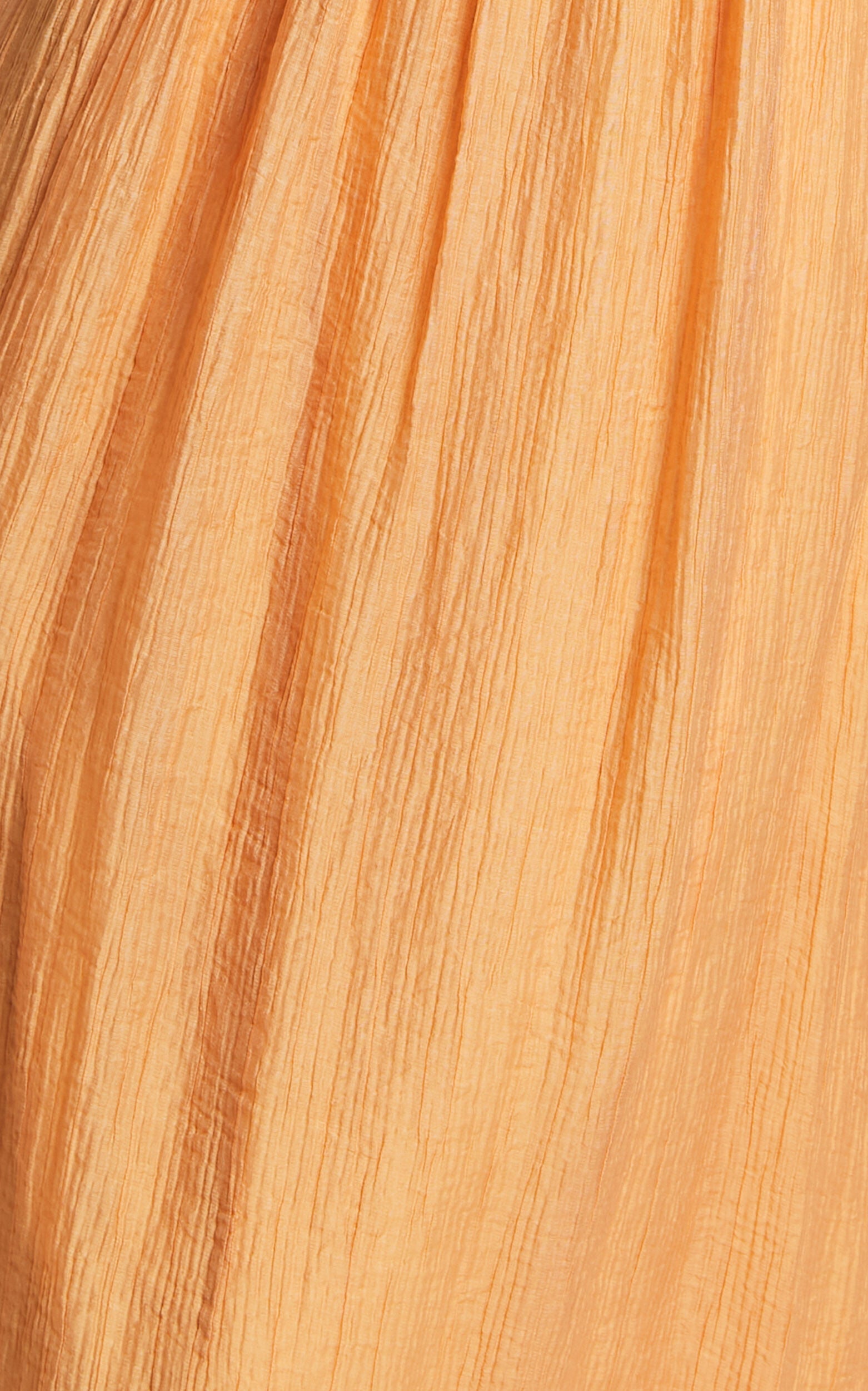 Roshina Midi Dress - Straight Neck Puff Sleeve Dress in Orange