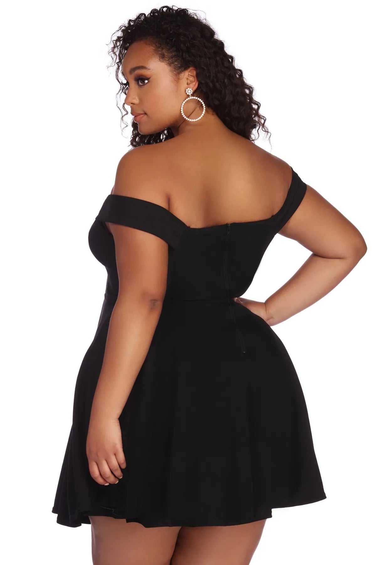 Plus Charming Sweetheart Skater Dress