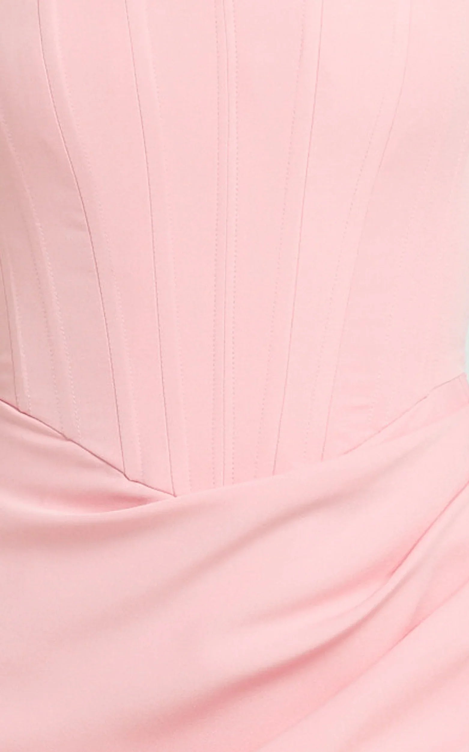 Avery Mini Dress Strapless Corset Bodice Draped Dress in Pink
