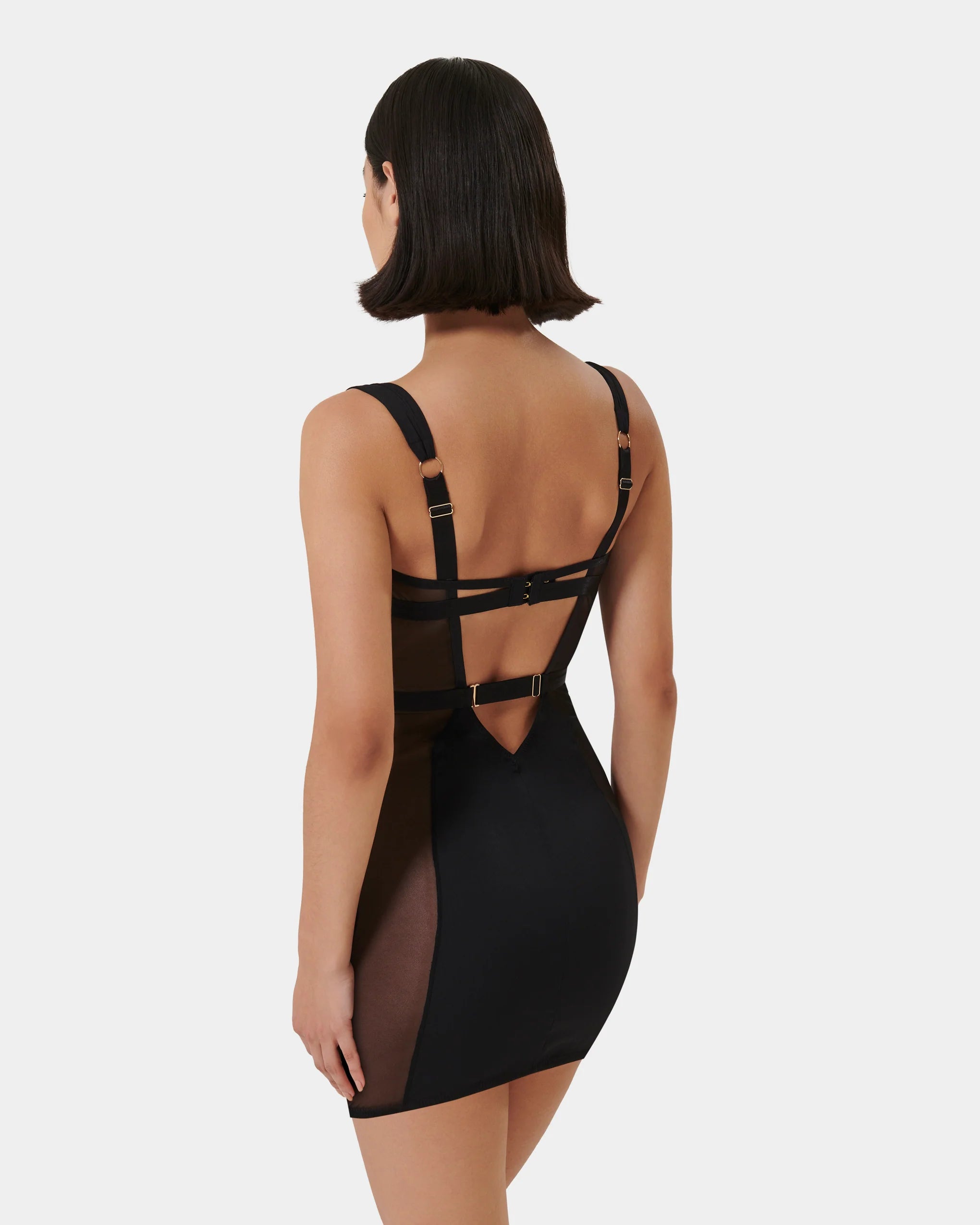 Lara Wired Short Dress Black