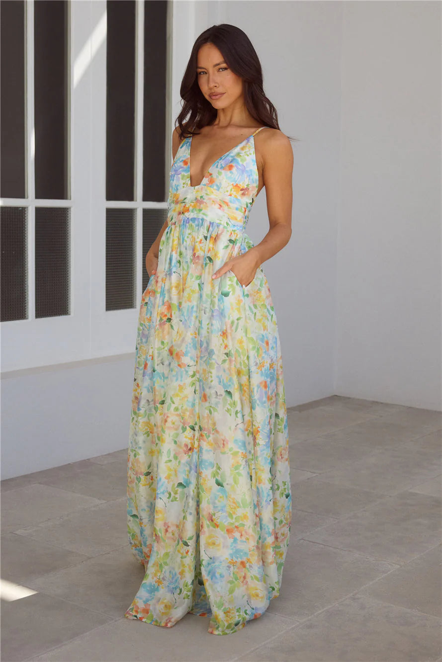 Buttercup Fields Maxi Dress Print