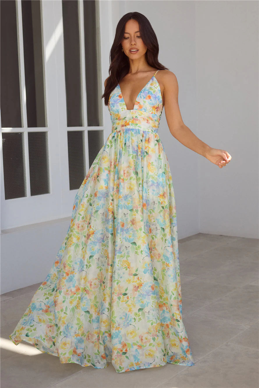 Buttercup Fields Maxi Dress Print