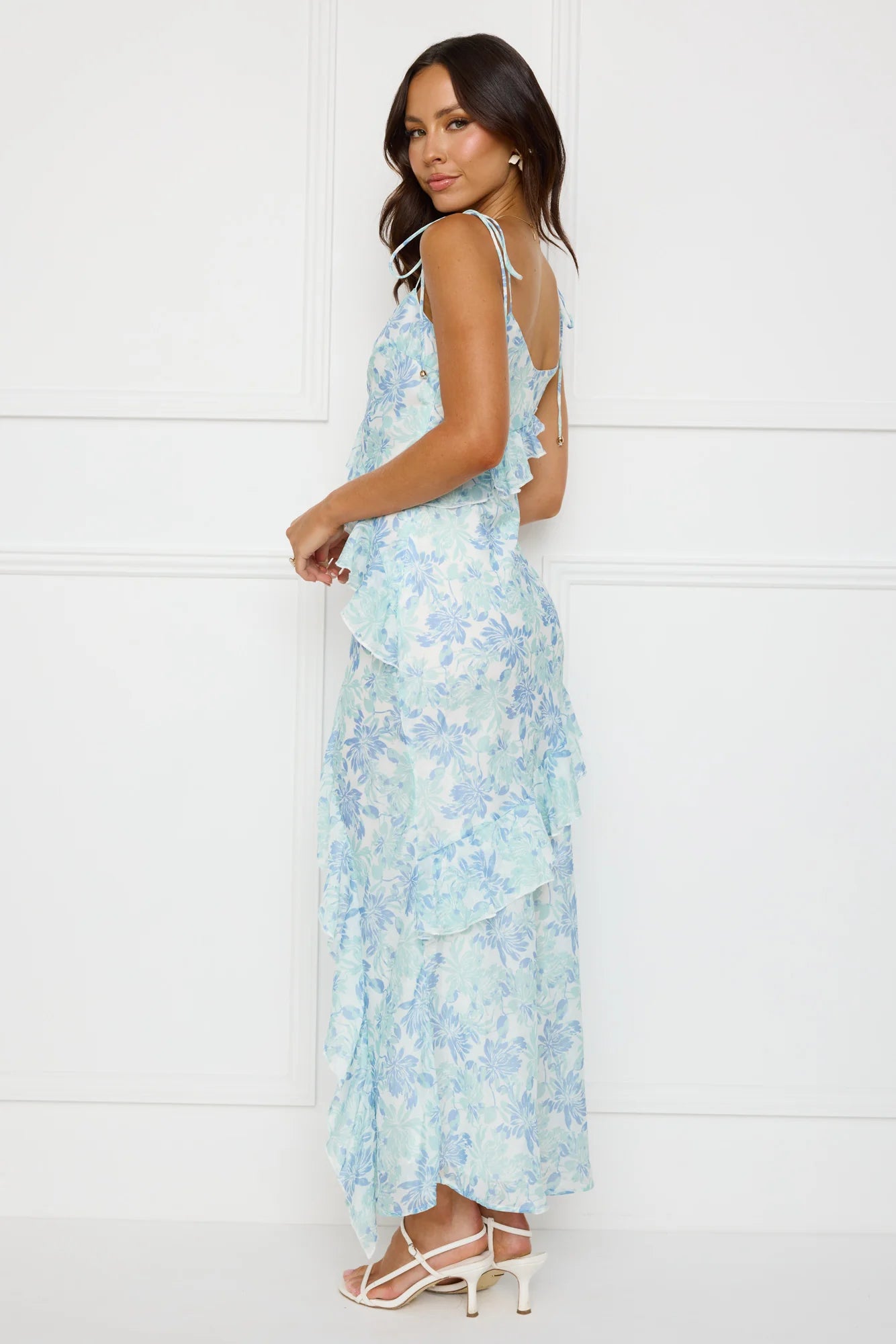Botanic Ballet Maxi Dress Blue